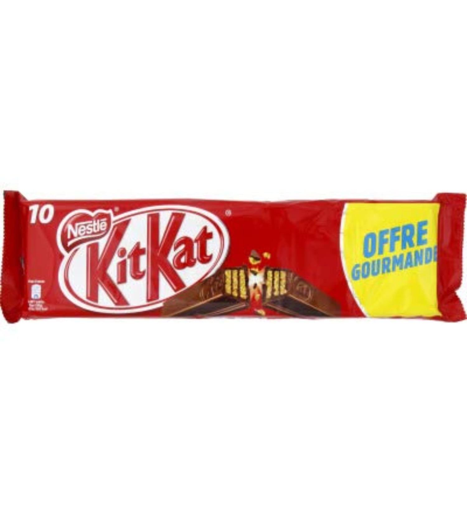 Kit Kat Crispy Wafers Covered in Milk Chocolate, Gourmet Offer - Pack of 10, 415g
