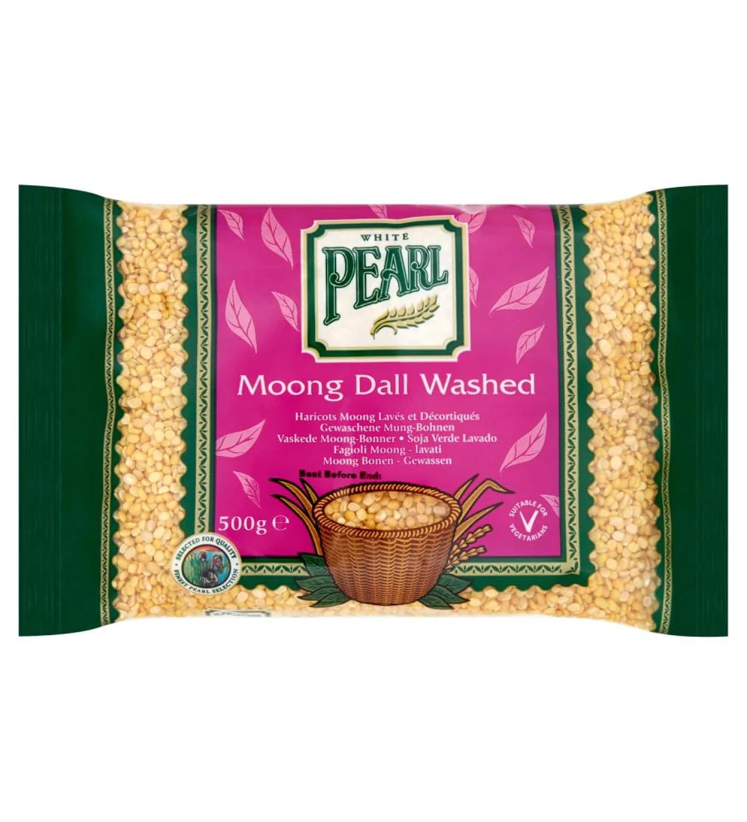 White Pearl Moong Dall Washed 500g-Food