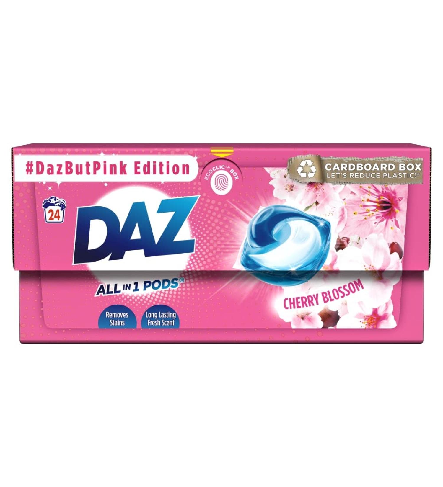 DAZ All-in-1 PODS Washing Liquid Capsules 24 Washes Cherry Blossom