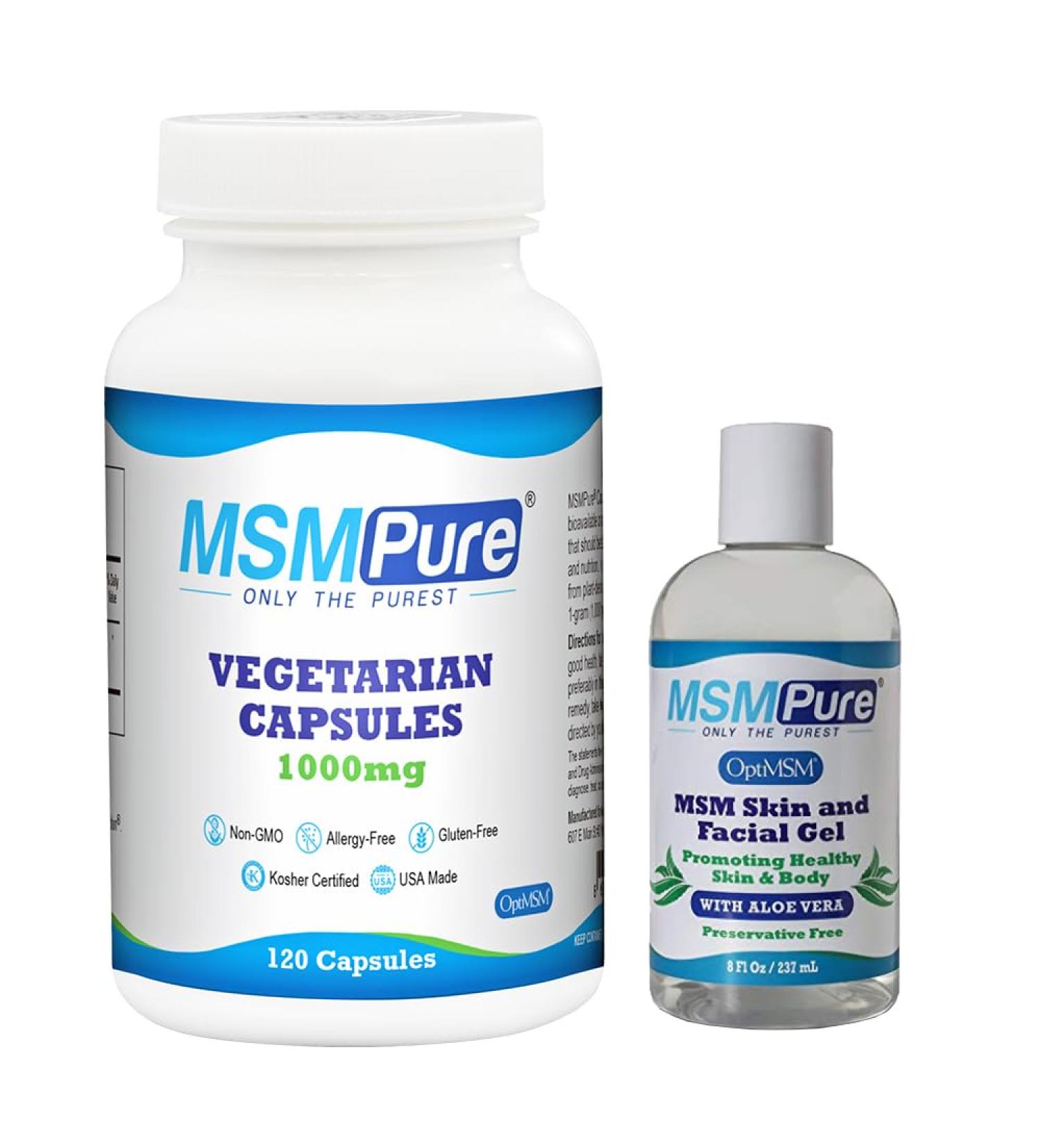 KALA HEALTH MSMPure MSM Capsules 120 Count and MSM Gel with Organic Aloe 8oz Bundle - Buy Online on GoSupps.com