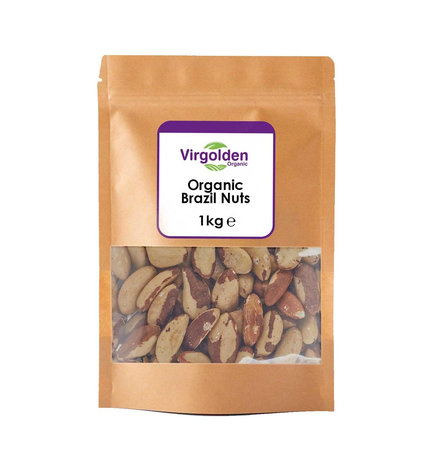 Organic Brazil Nuts 1kg by Virgolden Organic - Buy Online on GoSupps.com