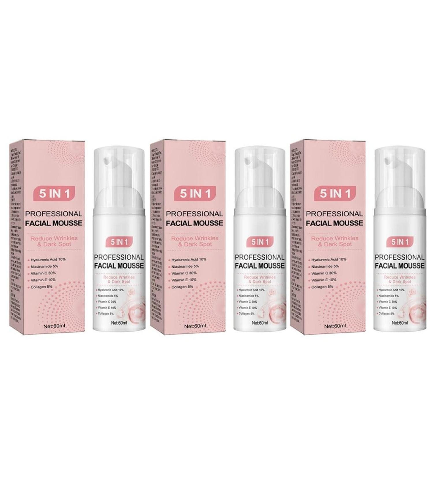 5-in-1 Cleansing Mousse - Deep Moisturizing Oil Control Acne Mark Fading Gentle Face Wash For Hydrated Skin(3PCS) - Buy Online on GoSupps.com