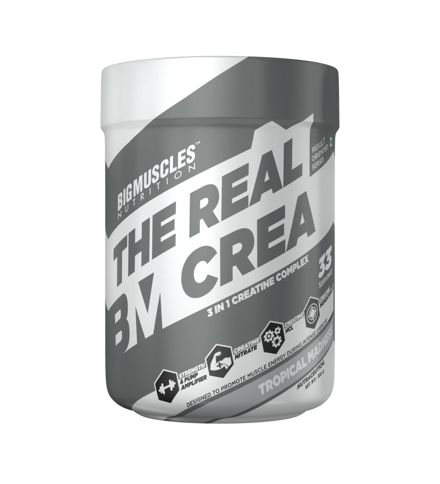 Real Crea Micronized Flavoured Creatine Tropical Madness - 50 Servings (150g) - Best International Shipping - Buy Online on GoSupps.com