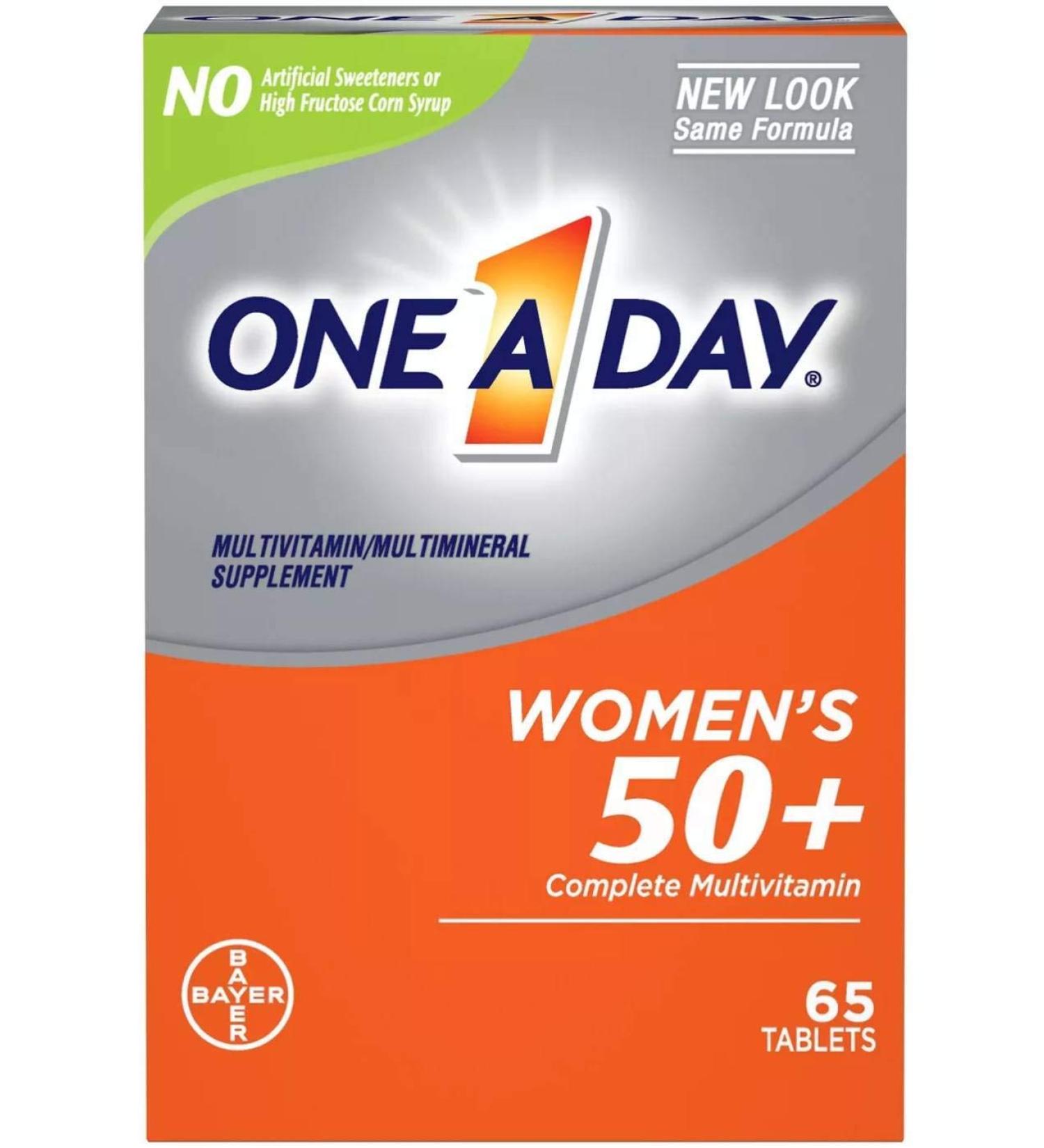One A Day Women's 50+ Complete Multivitamin - 65 Tablets for Optimal Health - Buy Online on GoSupps.com
