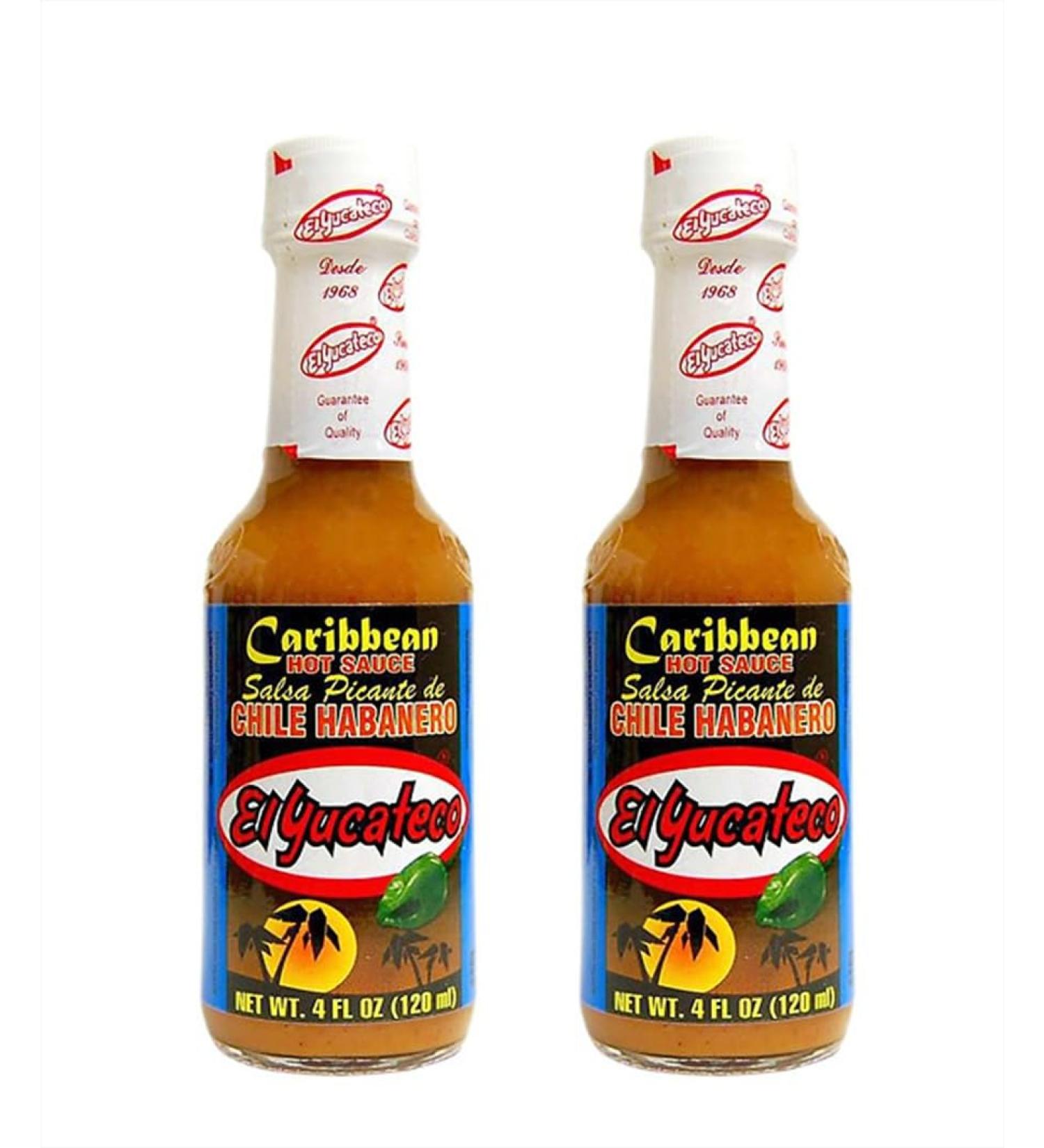 El Yucateco - Caribean Habanero Hot Pepper Sauce 120ml x 2 uds - Promoo Pack - Buy Online on GoSupps.com