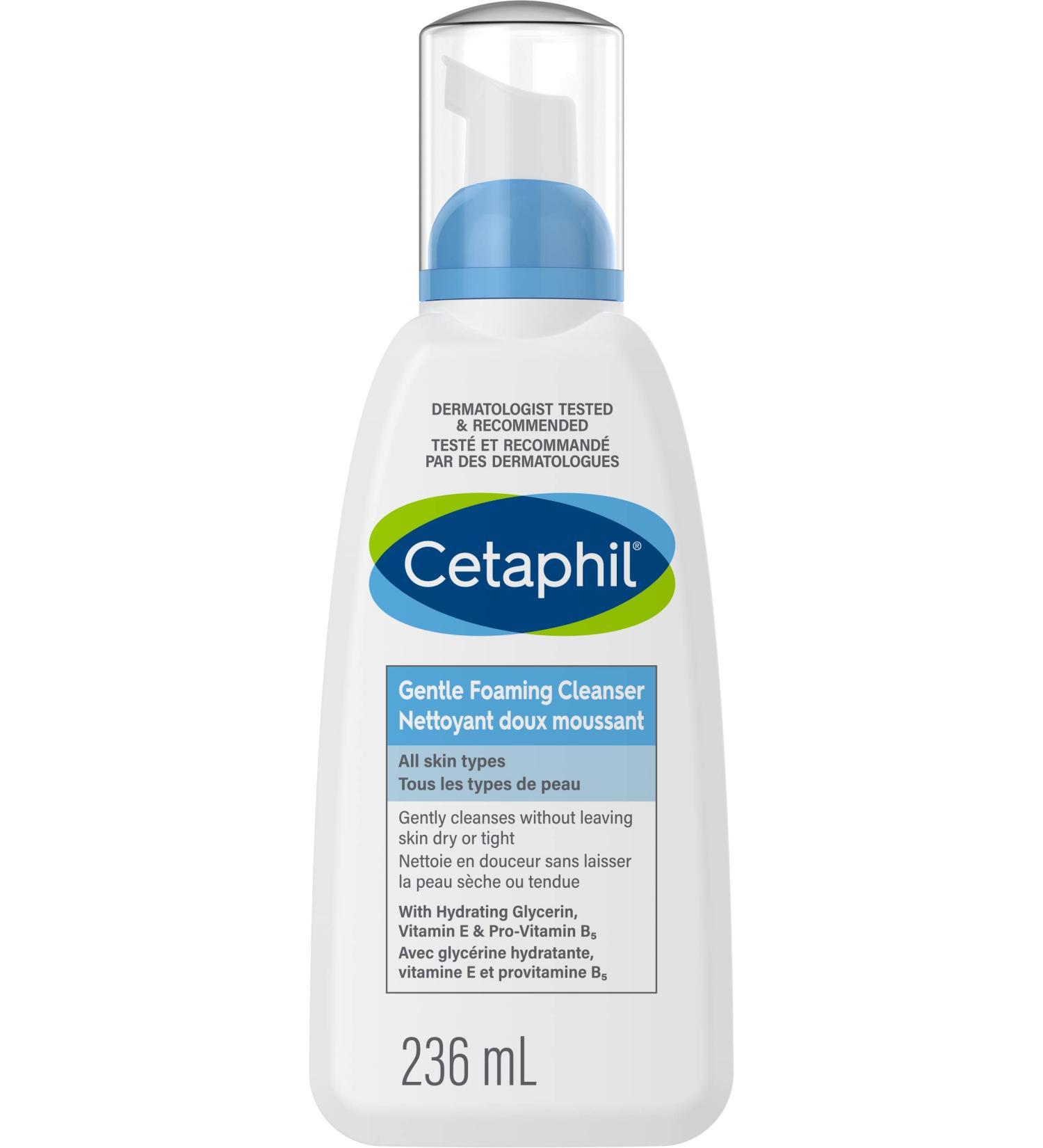 Cetaphil Gentle Foaming Cleanser For Sensitive Skin Removes Dirt Oil and Makeup Fragrance-Free Non-Irritating 236ml 236 ml (Pack of 1) Gentle Foaming Cleanser - Buy Online on GoSupps.com