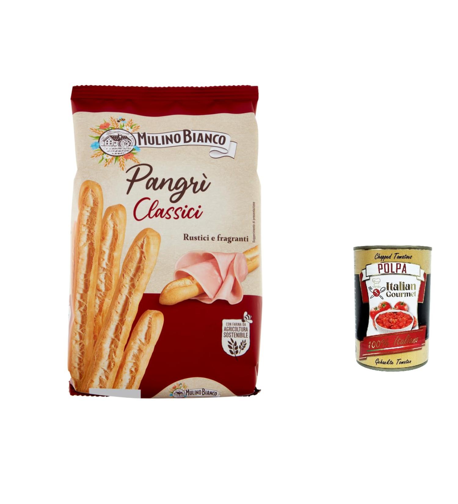  Italian Gourmet E.R. Mulino Bianco Pangr Grissini Crostini with Durable Flour 300 g + Pulp 400 g - Buy Online on GoSupps.com