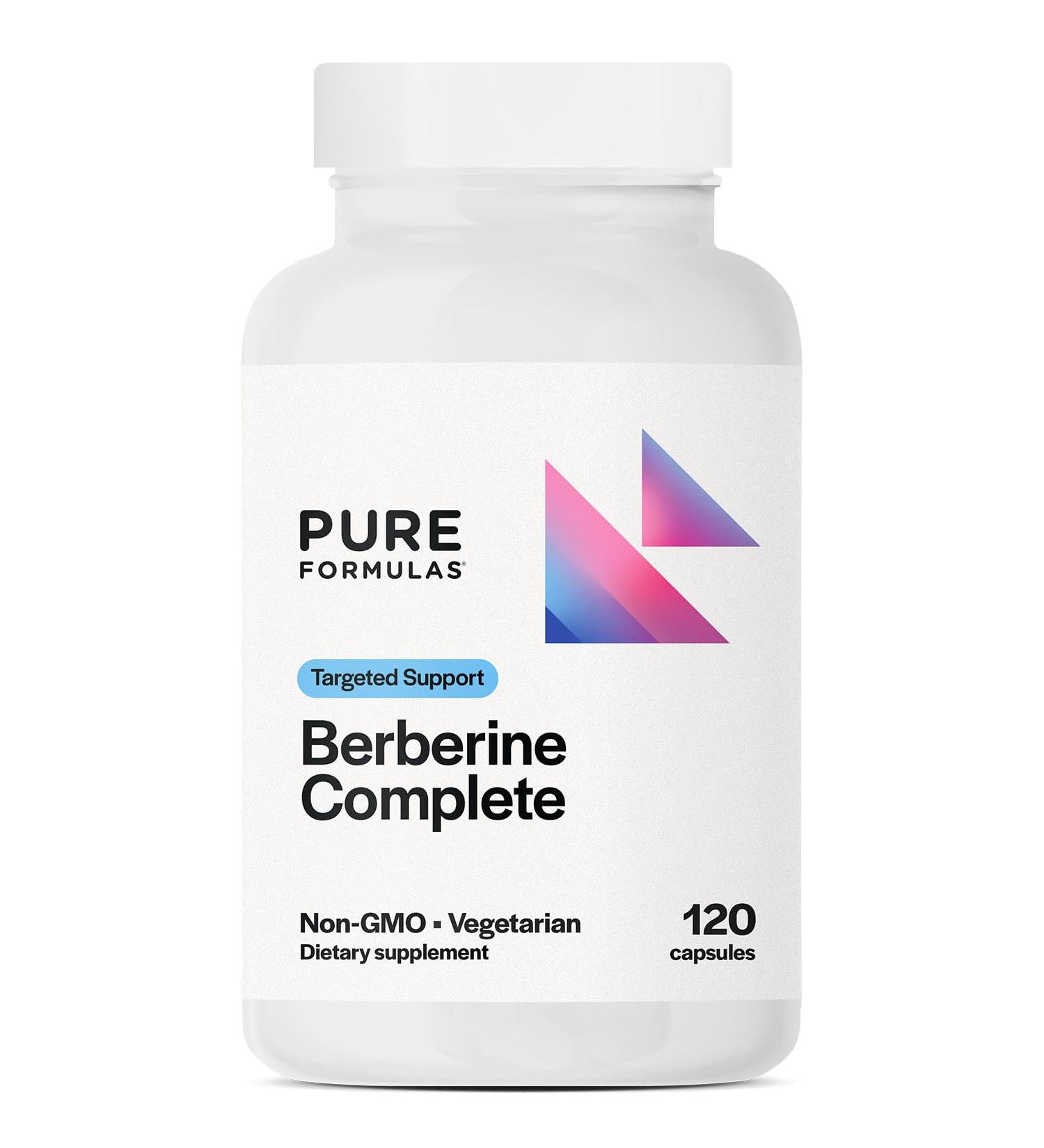 PureFormulas Berberine Complete | Enhanced Absorption Berberine Supplement 500mg 120 Vegetarian Capsules - Buy Online on GoSupps.com