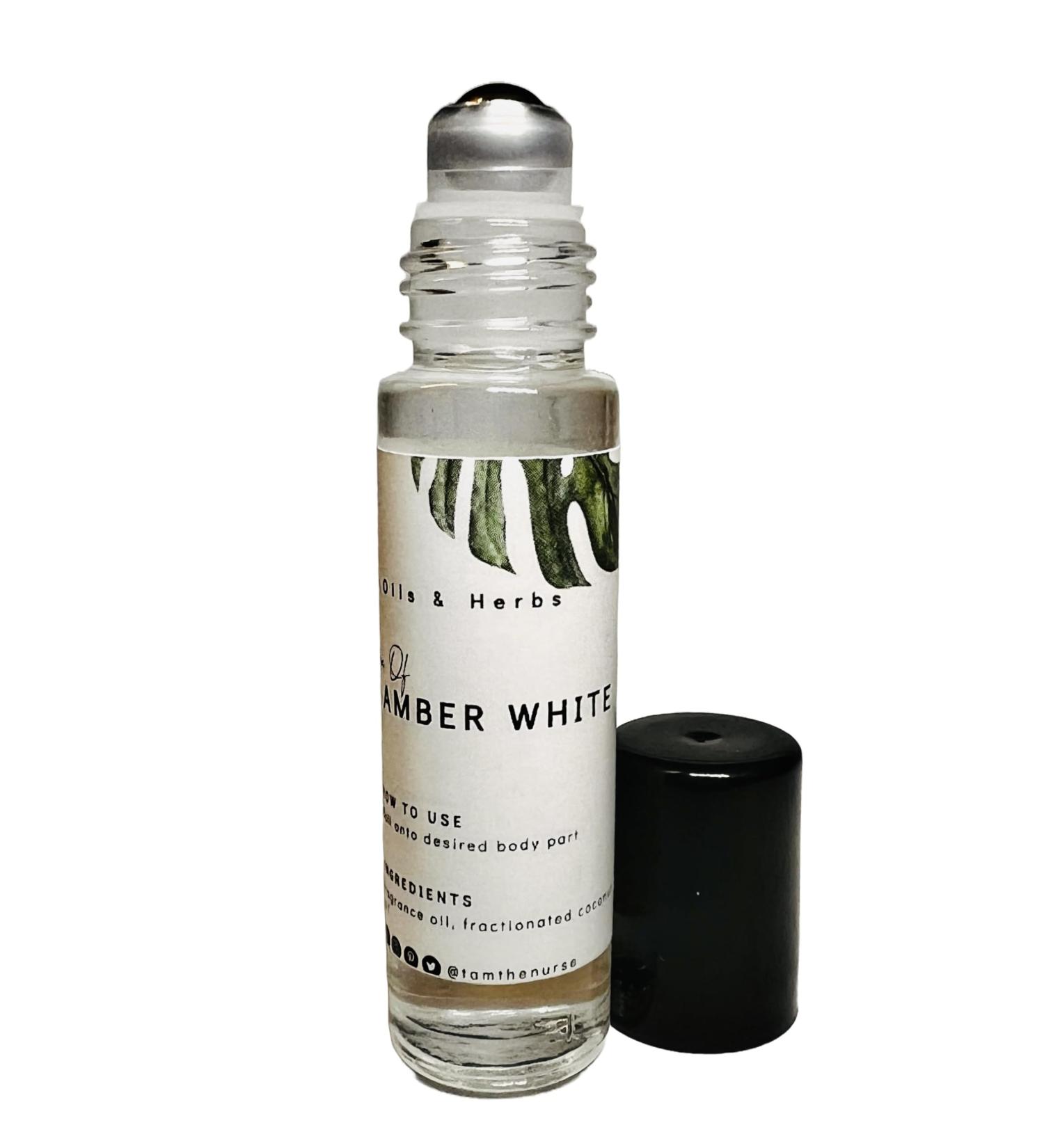 Amber White Inspired Fragrance Oil - Roll-On Alcohol-Free Unisex (0.33 oz)