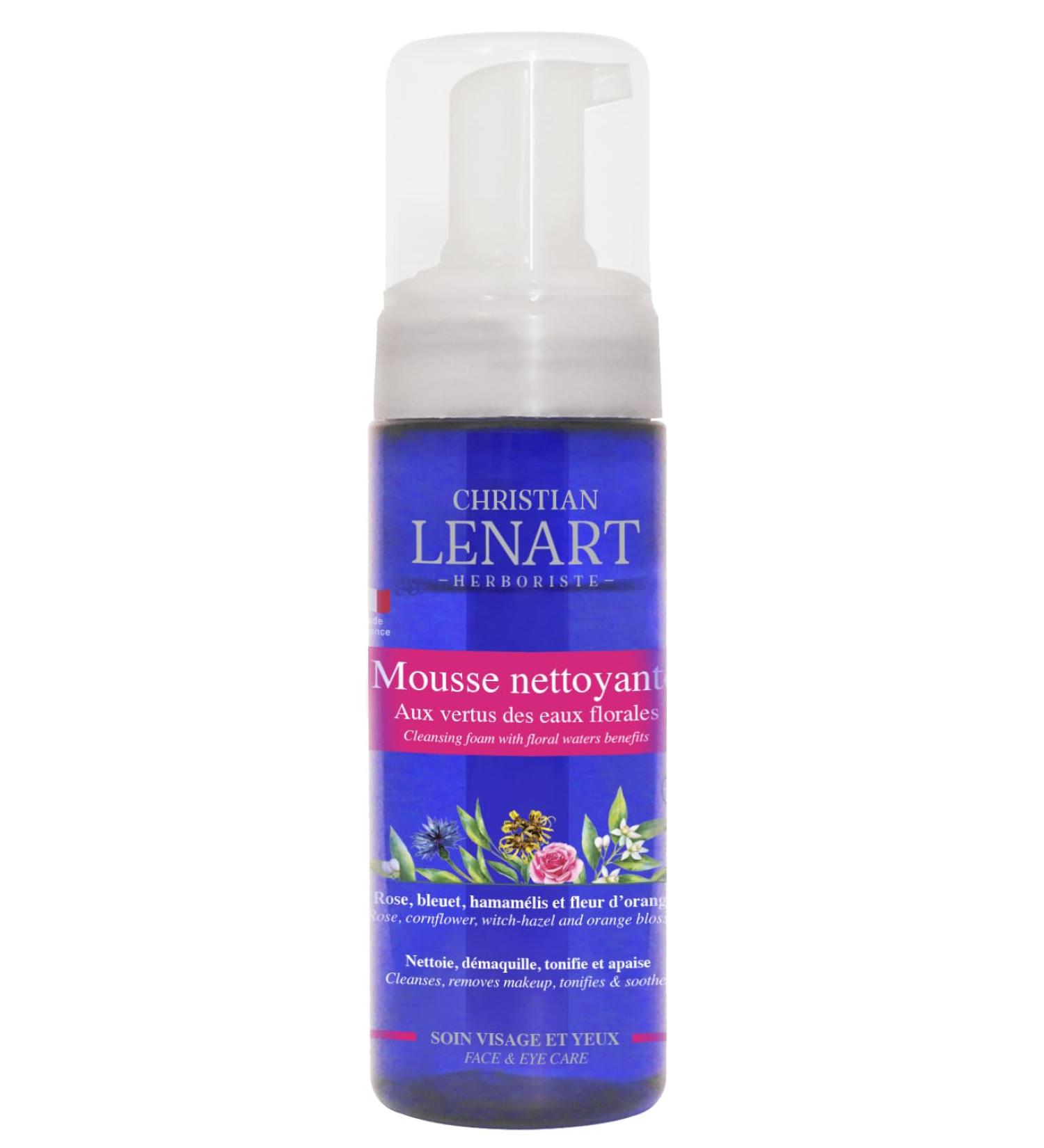 CHRISTIAN LENART Mousse micellaire nettoyante d maquillante aux vertus des Eaux Florales Nettoie et D maquille le Visage et les Yeux et limine les Particules de Pollution - Fabrication Fran aise