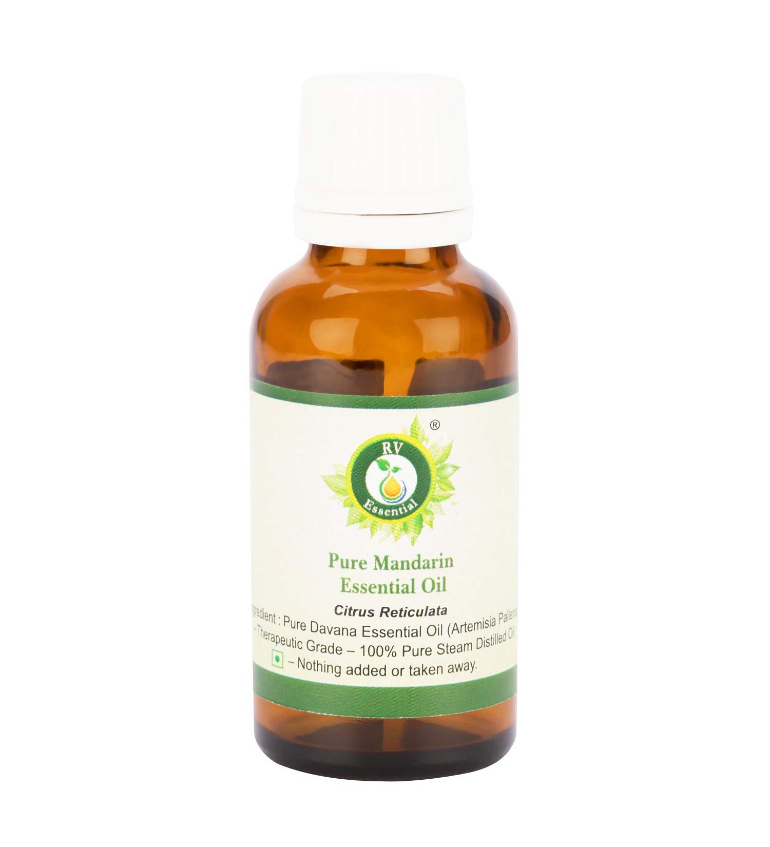 Mandarin Essential Oil | Citrus Reticulata | Mandarin Oil | for Diffuser | Pure Mandarin Oil | 100% Pure Natural | Steam Distilled | Therapeutic Grade | 5ml | 0.169oz by R V Essential Mandarin 0.17 Fl Oz (Pack of 1)