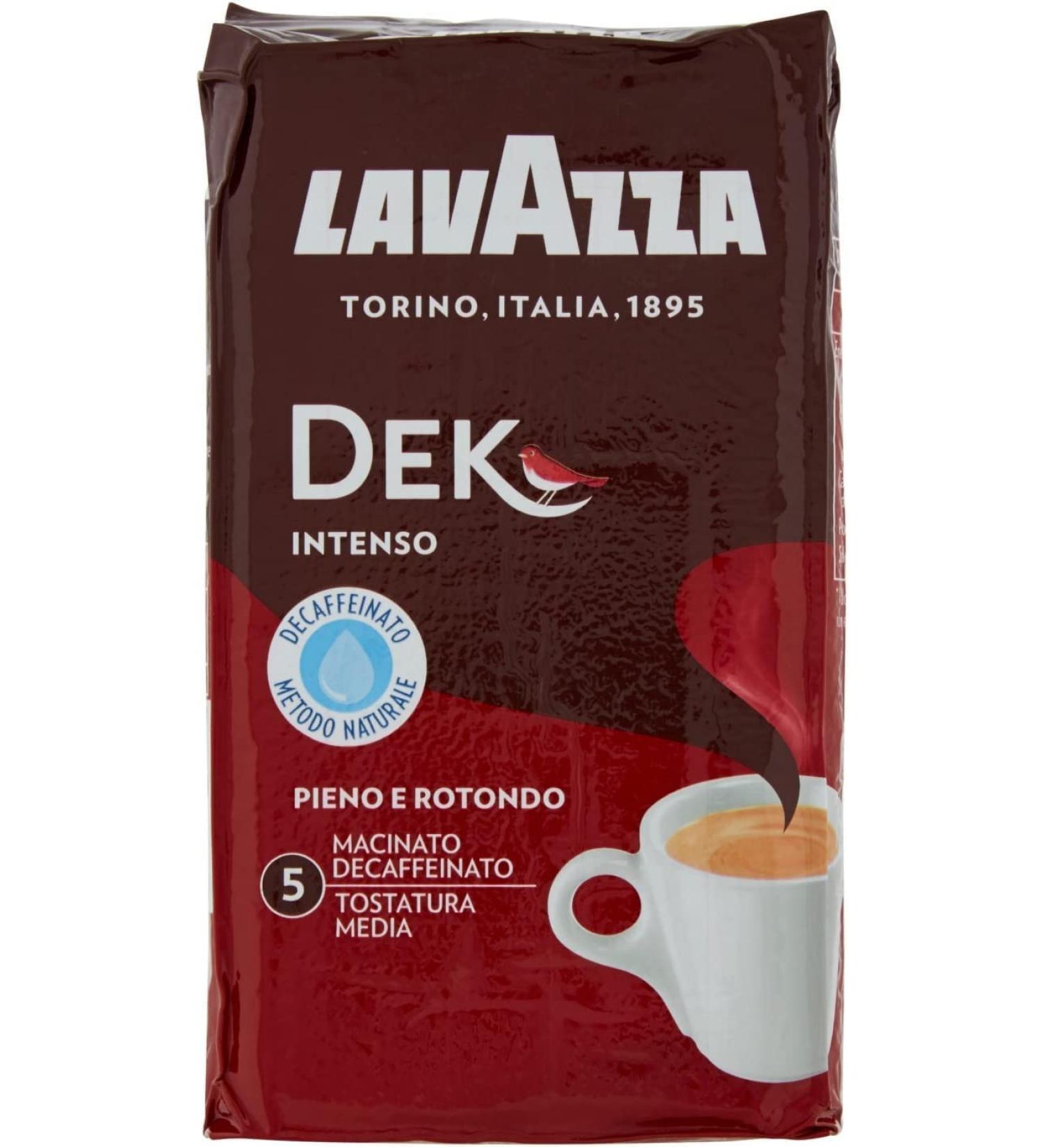 12 x LAVAZZA DEK Intenso Decaffeinated Ground Coffee 250g Italian Espresso - Buy Online on GoSupps.com
