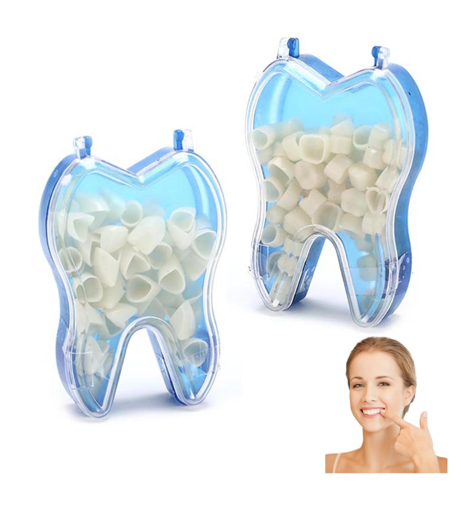 YAFIYGI 100 PCS Temporary Crowns for Teeth Dental Crown Kit with Molar Caps Tooth Veneers Snap On Tooth Covers for Adults Repair Broken Teeth Cap Kit for Anterior Posterior Use - Buy Online on GoSupps.com
