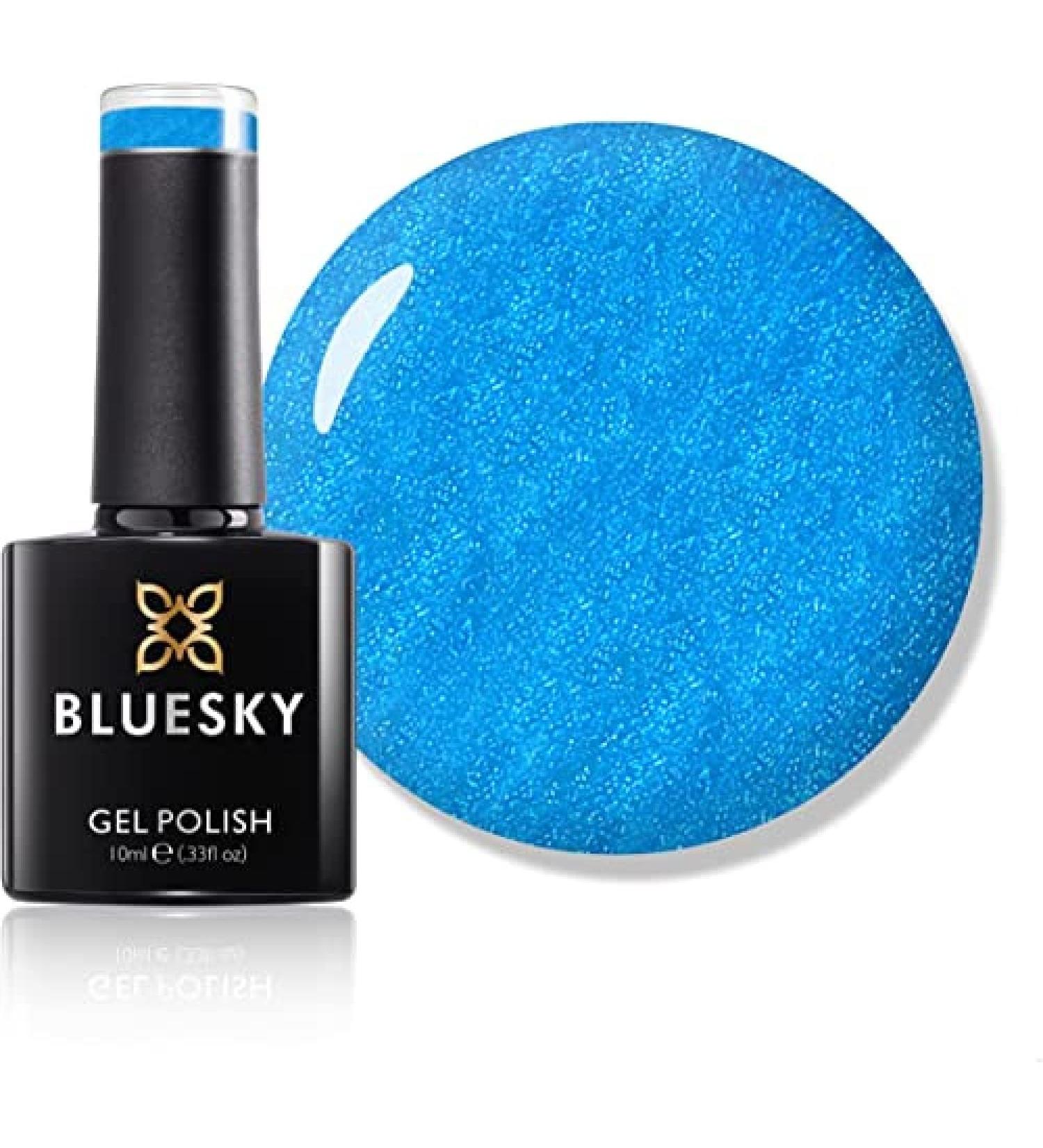 Bluesky Gel Nail Polish Crystal Turquoise Blue Sj006 Long Lasting Chip Resistant 10 ml (Requires Curing Under UV LED Lamp)