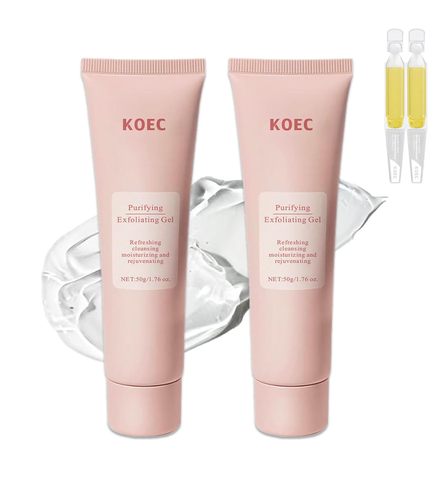 Gel exfoliant purifiant gel exfoliant visage et corps soin hydratant nettoyant en profondeur pour tous types de peau (2 Pcs) - Buy Online on GoSupps.com