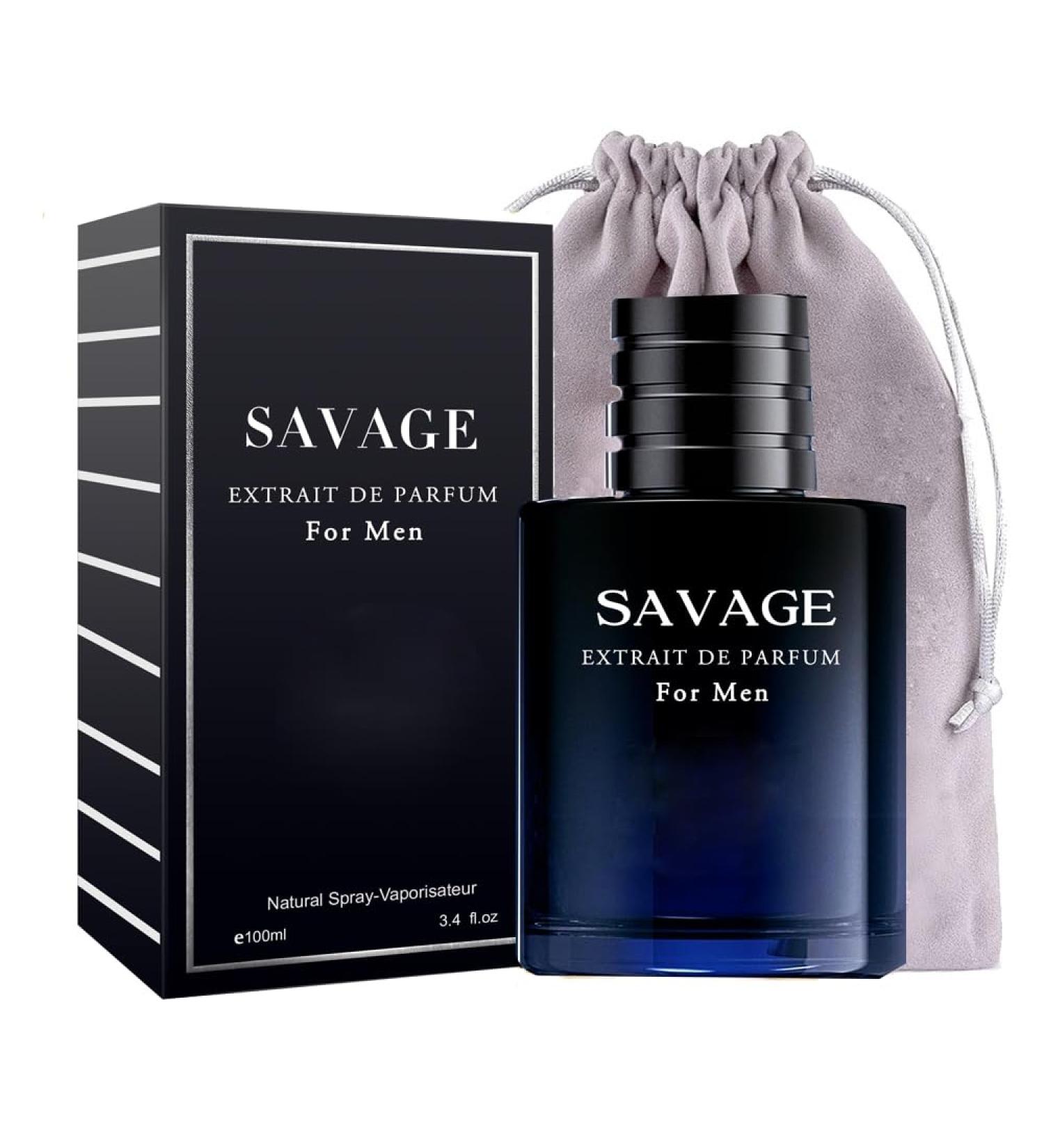 Men's Cologne Savage Ext Eau De Toilette Body Spray Fragrance For Men- Daywear Casual Daily Perfume Set with Suede Pouch- 3.4 Fl Oz Bottle- Ideal EDT Beauty Gift for Birthday Anniversary - Buy Online on GoSupps.com
