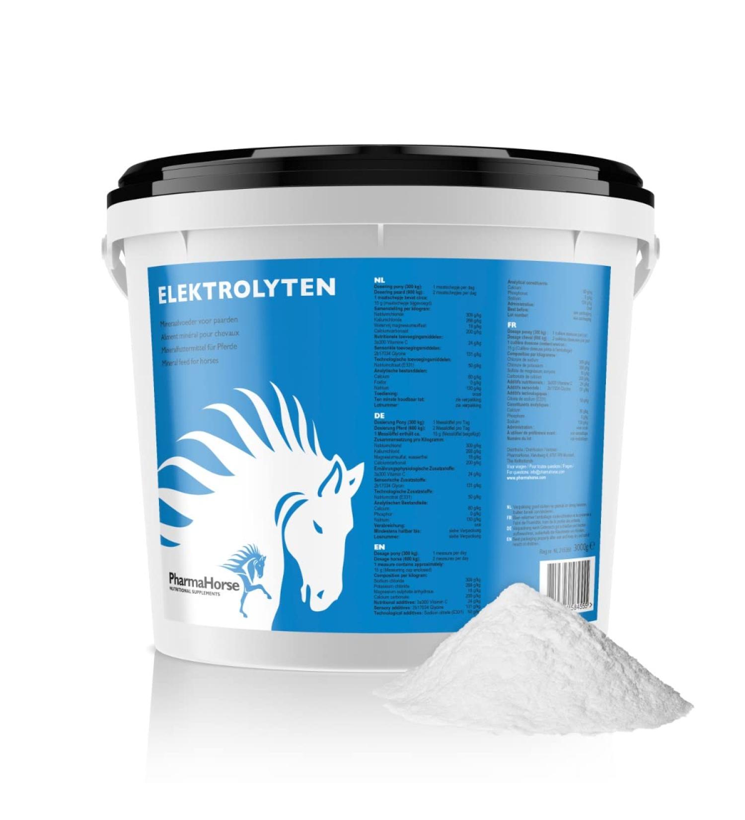 PharmaHorse Electrolytes - Human Grade Quality 100% No Added Sugar Supports Nervous System & Muscles - 3000g for Optimal Performance - Buy Online on GoSupps.com