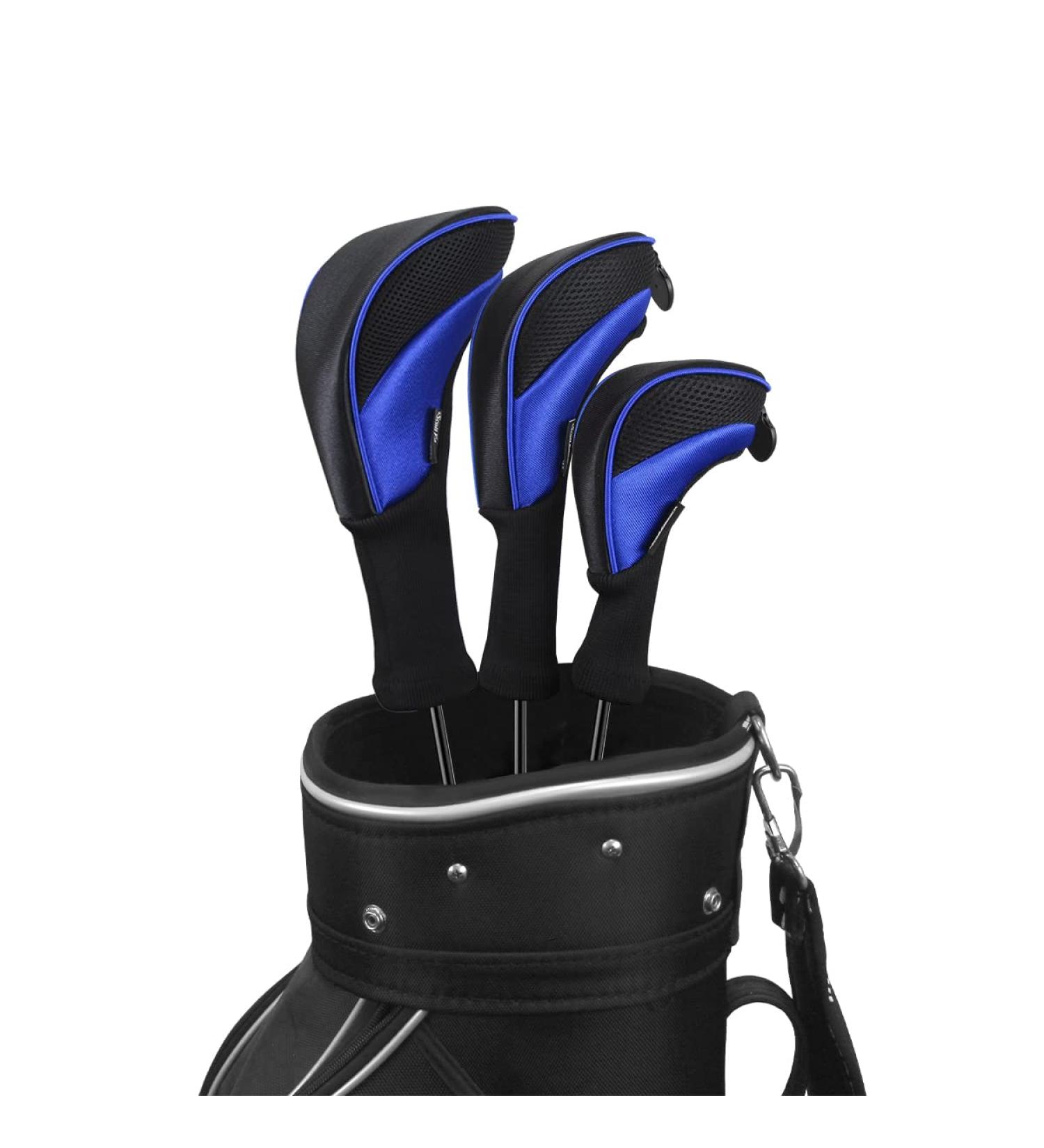 Scott Edward Golf Club Head Covers Set - 3Pcs Long Neck Mesh Headcovers for Fairway Woods, Driver, Hybrids - Blue - Interchangeable No. Tags Included - Buy Online on GoSupps.com