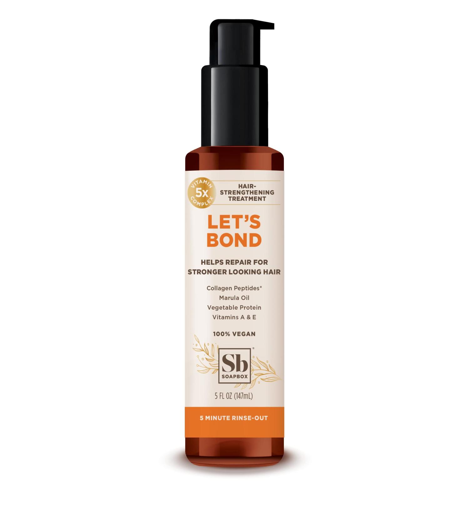 Buy Soapbox Let's Bond Hair Treatment with Collagen Peptides - Repair & Nourish Damaged Hair Prevent Breakage Paraben Free Color Safe - 5oz - International Shipping Available - Buy Online on GoSupps.com