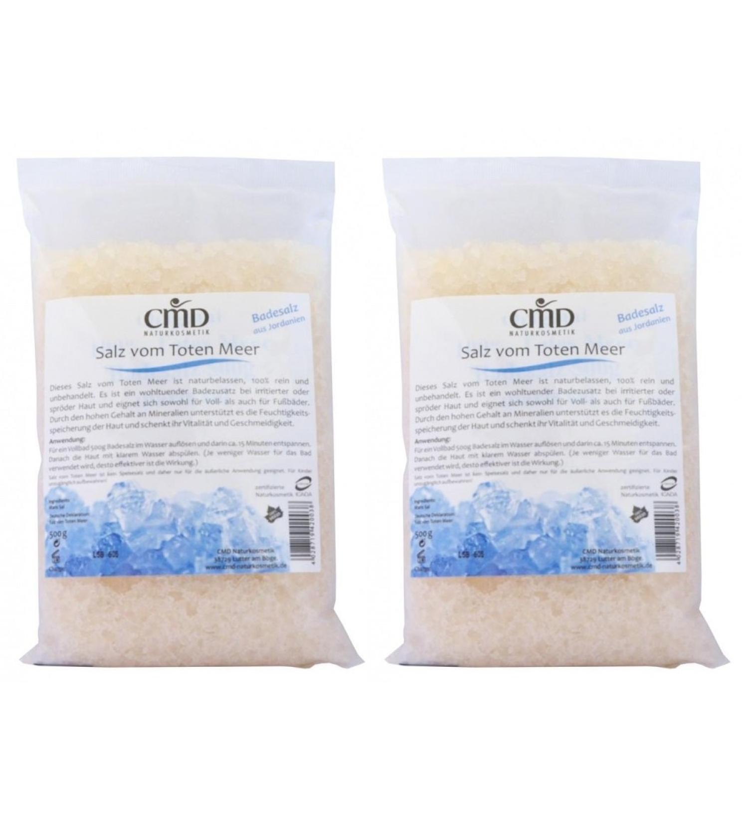 CMD Neutral Bath Salt - Dead Sea Salt 2-pack (2x500g 1000g / 1kg) organic vegan natural cosmetics