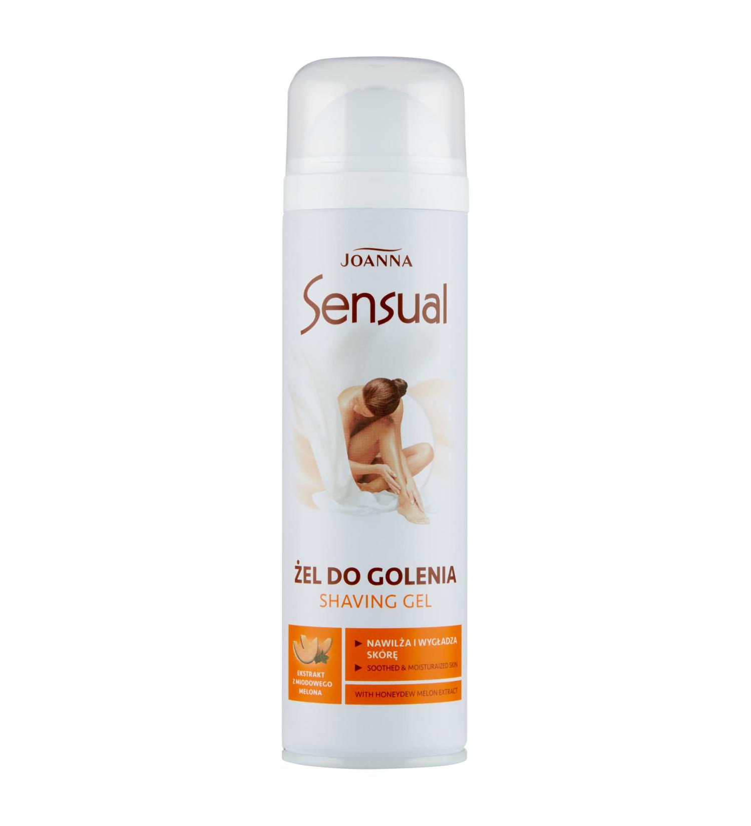 Joanna Sensual Razor Gel for Women - Honeydew Melon Moisture & Smooth Shave (200ml) - Reduces Irritation & Cuts - Buy Online on GoSupps.com