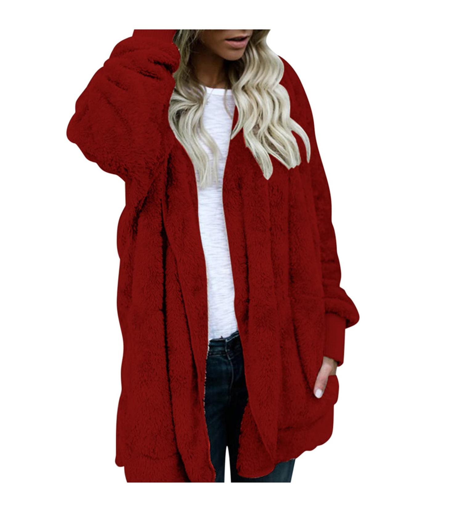 Women's Fleece Jacket - Cozy Plush Hoodie | Warm Breathable Winter Coat in Multiple Colors - Buy Online on GoSupps.com