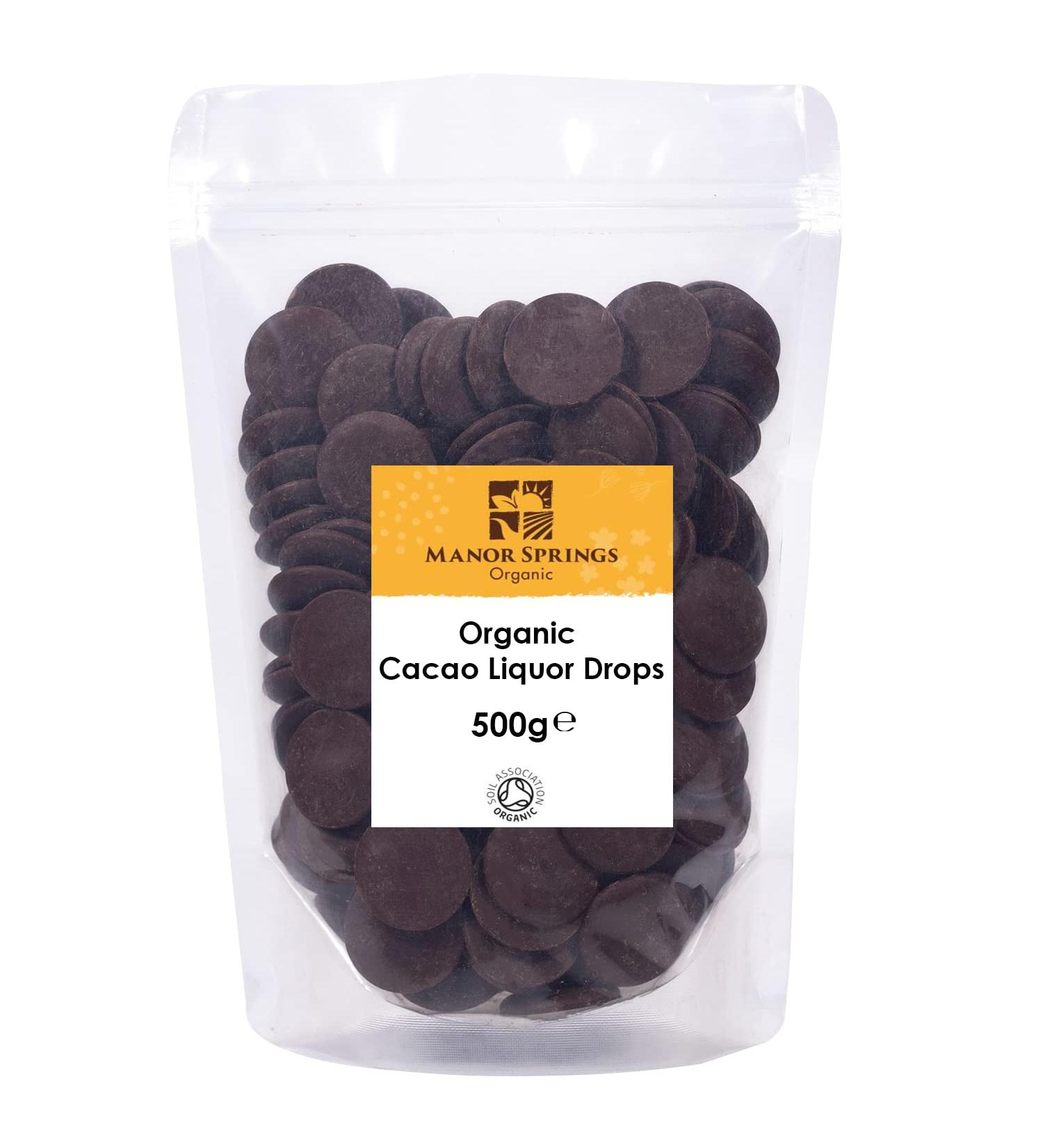 Organic Cacao Liquor/Mass Drops 500g by Manor Springs Organic - Buy Online on GoSupps.com
