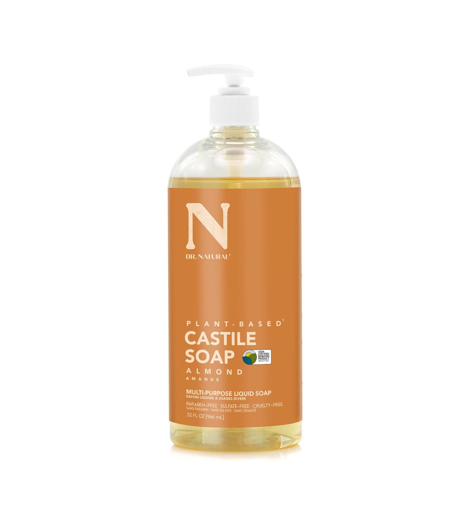 Dr. Natural Pure Castile Liquid Soap - Almond 32oz - Buy Online on GoSupps.com