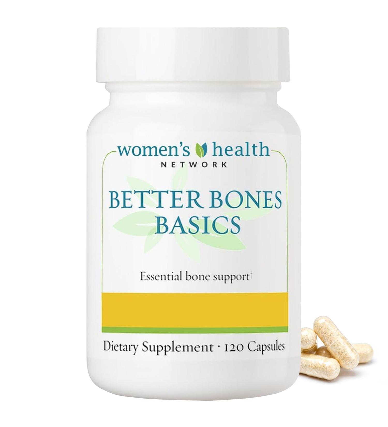 Better Bones Basics by Women's Health Network - Calcium Magnesium Zinc Vitamin D Vitamin K Manganese and Boron - 120 Capsules - Buy Online on GoSupps.com