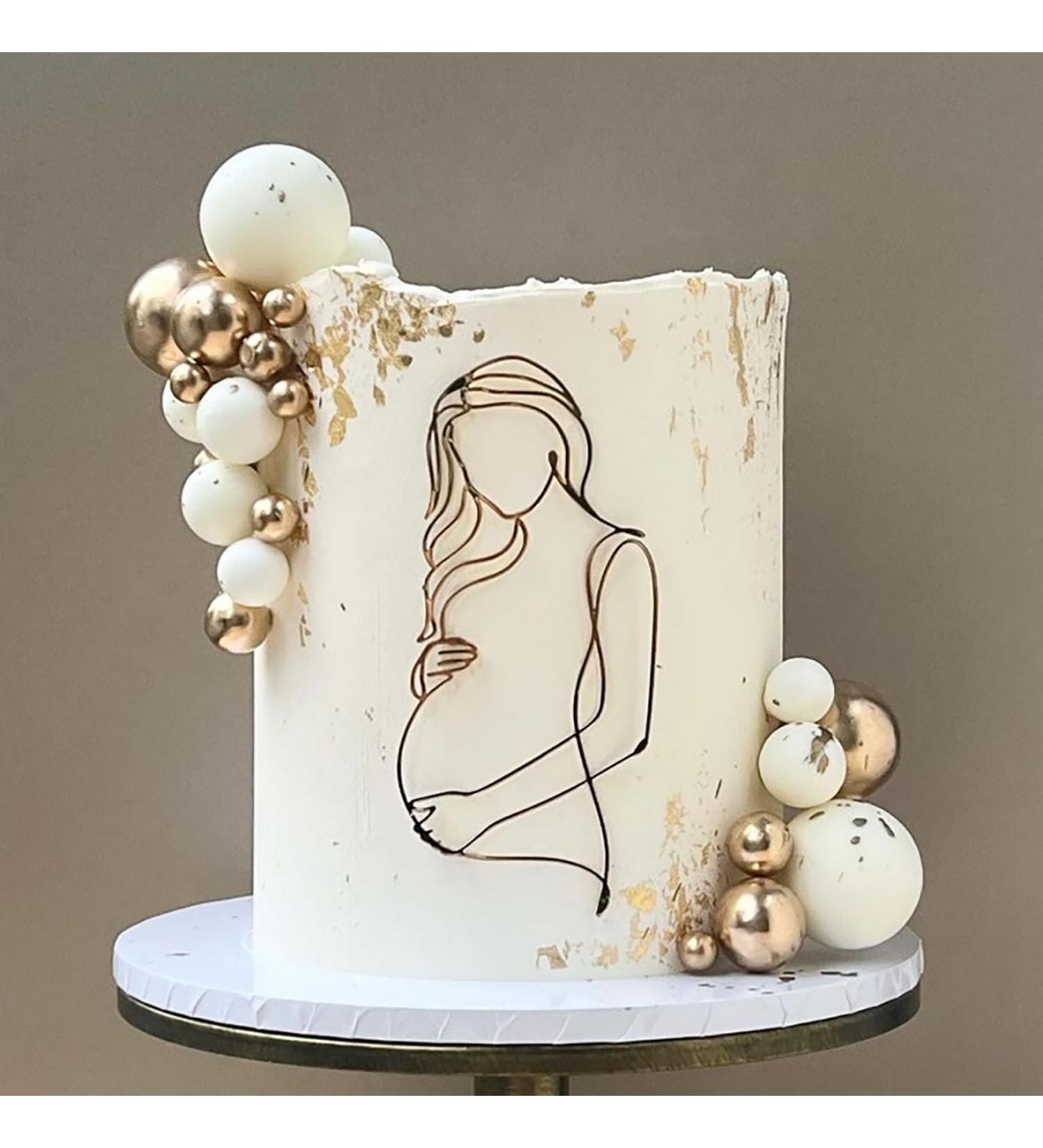Acrylic Pregnant Lady Baby Shower Cake Topper Baby Shower Ideas Decorations Line Art Pregnancy Baby Cake Charm Gender Reveal Cake Decoration Pregnancy Announcement/Wecome Baby Party Supplies01 - Buy Online on GoSupps.com