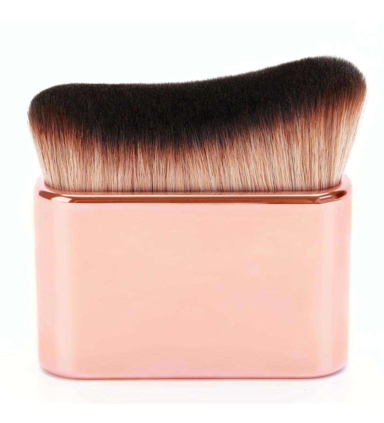 Body Makeup Brush & Self Tanner Brush | Pink Rose Gold Kabuki Brush for Flawless Tan & Bronzer Application - Buy Online on GoSupps.com