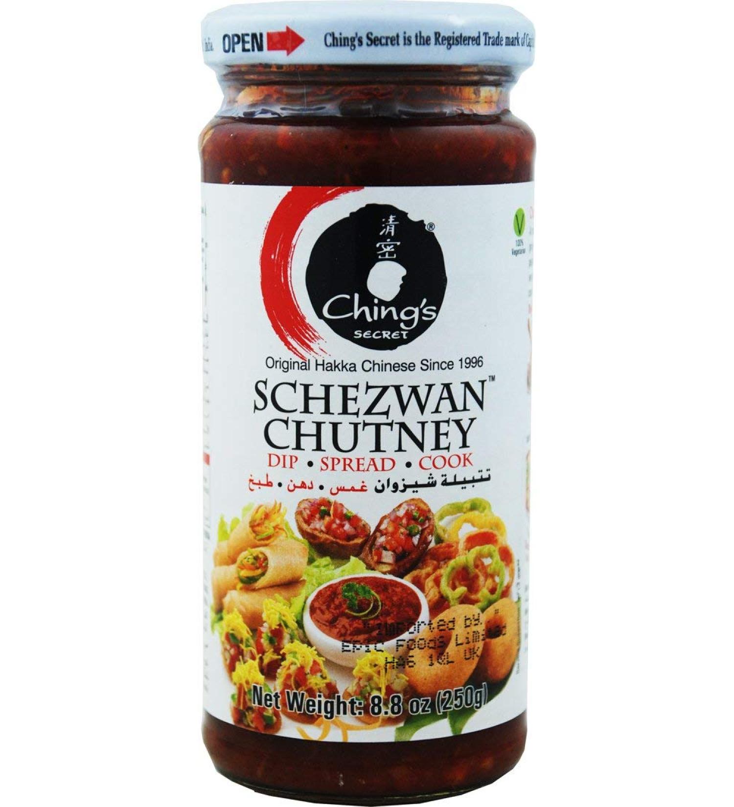 Ching's Secret Schezwan Chutney 8.8oz - Versatile Chutney for Dipping, Spreading, or Cooking - Buy Online on GoSupps.com