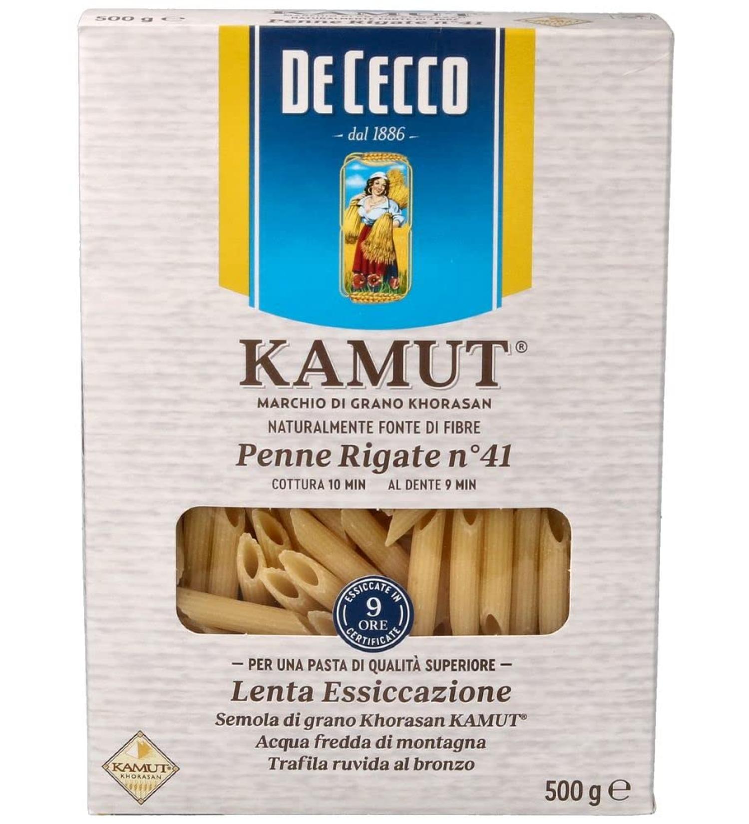  De Cecco De Cecco Penne Rigate Kamut Pasta No. 41 500 g - Buy Online on GoSupps.com