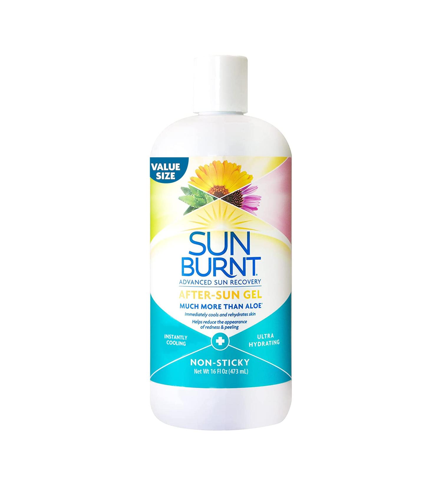 Sunburnt Ultra Hydrating Aloe Vera Gel - Organic Blend for Soothing & Hydrating Dry Skin - 16oz - Buy Online on GoSupps.com