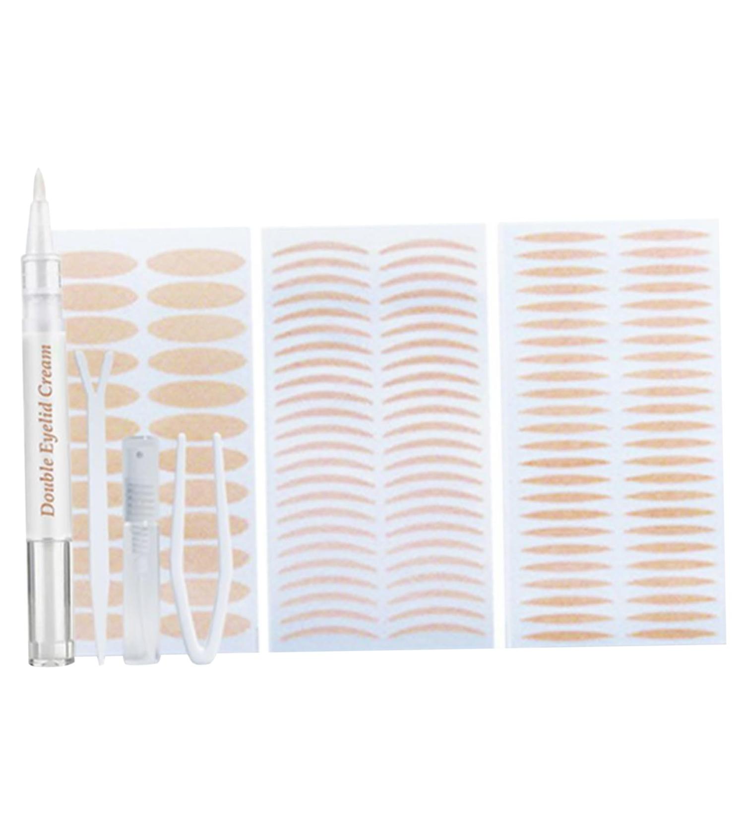 Eyelid Tape 480 Pcs 3 Types Instant Eyelid Lifter Strips Waterproof and Invisible Double Eyelid Tape for Hooded Eyes Droopy Uneven or Monolids Eyes Eyelash Adhesives - Buy Online on GoSupps.com