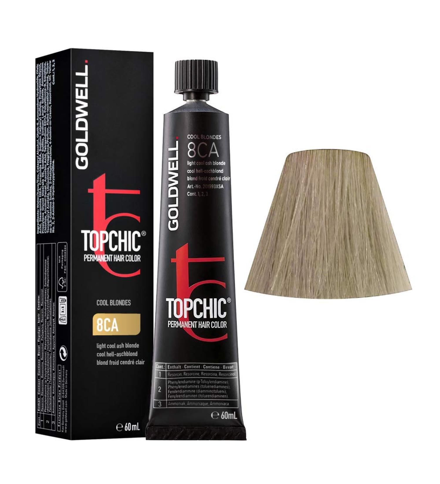 Goldwell Topchic hair color cool ash 8CA 1 pack (1 x 60 ml) cool ash 8CA 1 piece (1 pack)