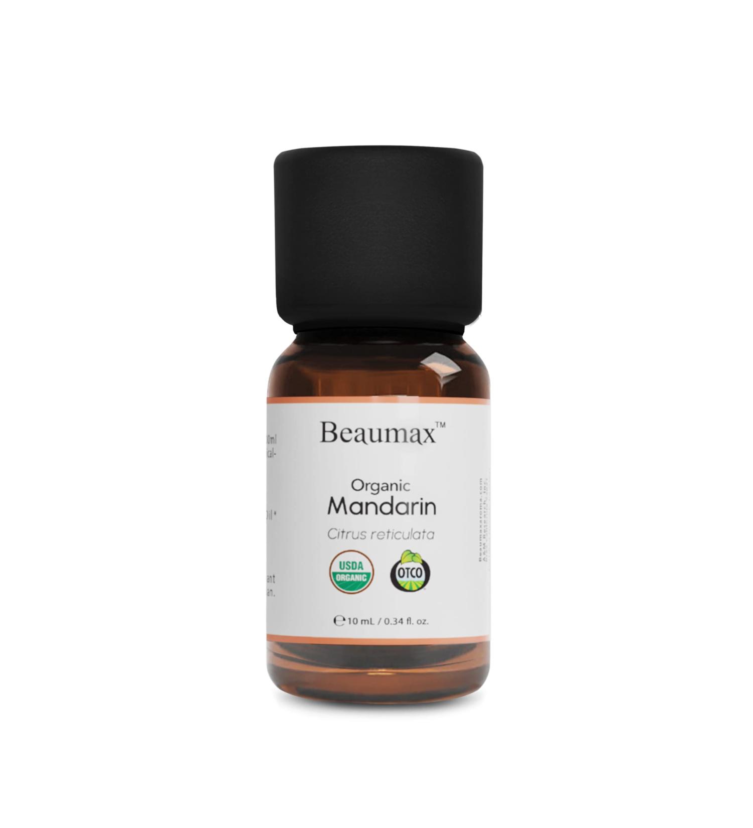 Mandarin Organic Essential Oil - 100% Pure Citrus Reticulata USDA Certified Therapeutic Grade 10ml - Beaumax - Buy Online on GoSupps.com