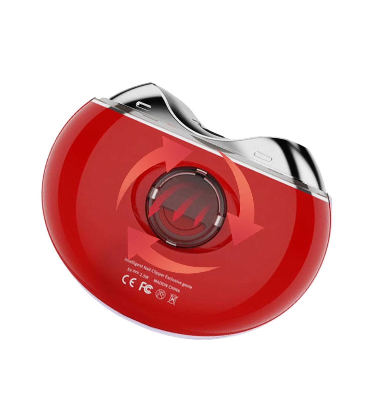 Automatic Nail | Electric Fingernail Polisher with Nail Shavings Box Auto Nail File for Men with Ultra Quiet 3-Speed Rechargeable UV Lamp Beads Aezon Nail Grinder Red - Buy Online on GoSupps.com