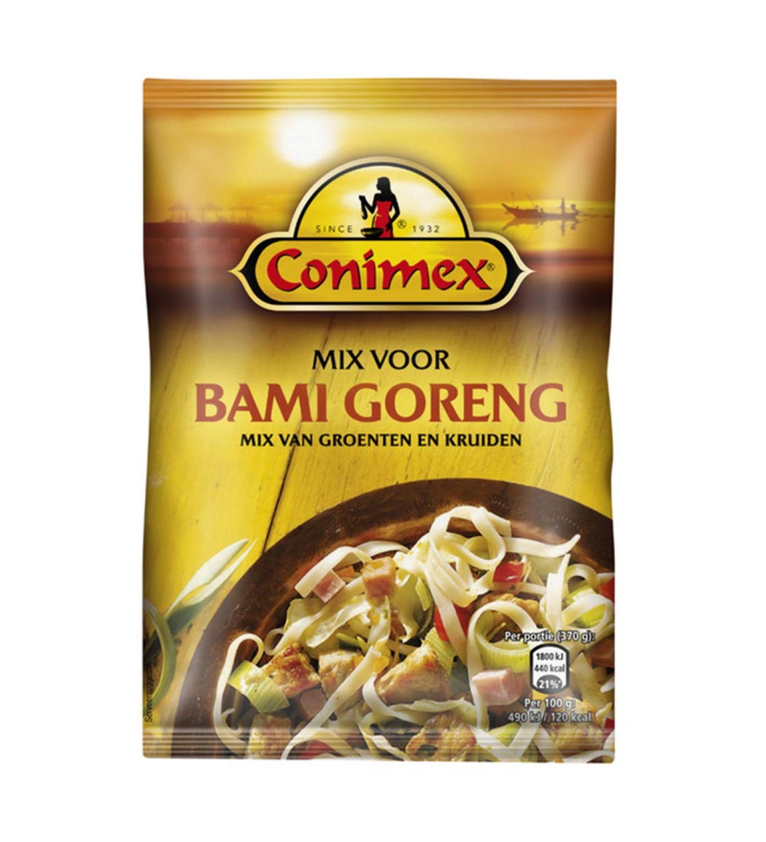 Conimex - Mix Voor - Bami Goreng - M lange de l gumes et d' pices pour pr parer le Bami Goreng - Origine Hollande - 43 grammes