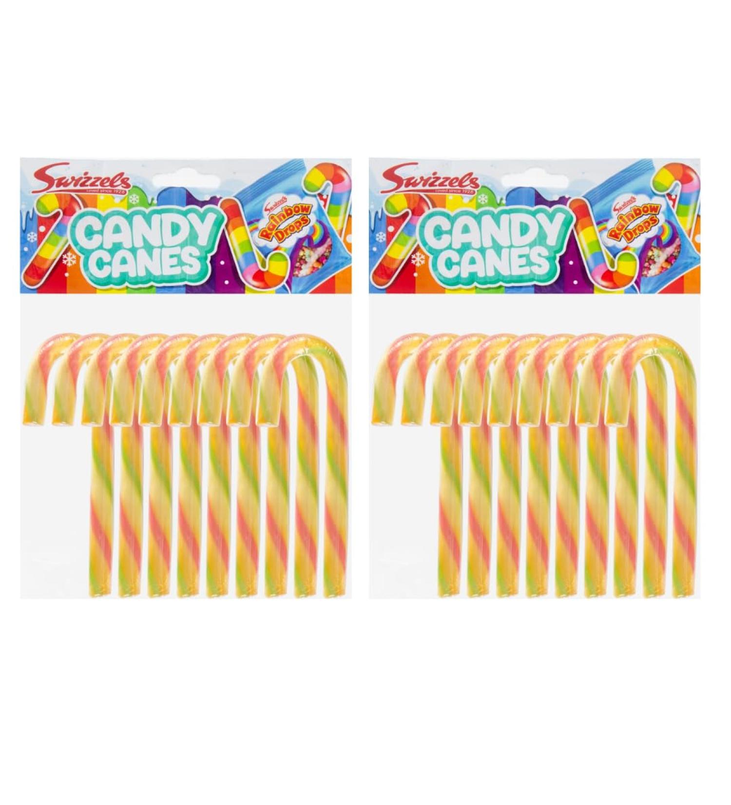 2 Pack x 10 - Rainbow Drops Candy Canes - Twisty And Tasty Treat Gift - A Mouthwatering Delicious Treats Sharing And Parties - Sweeten Your Season - Hundreds Of Tasty Little Sweets lover's