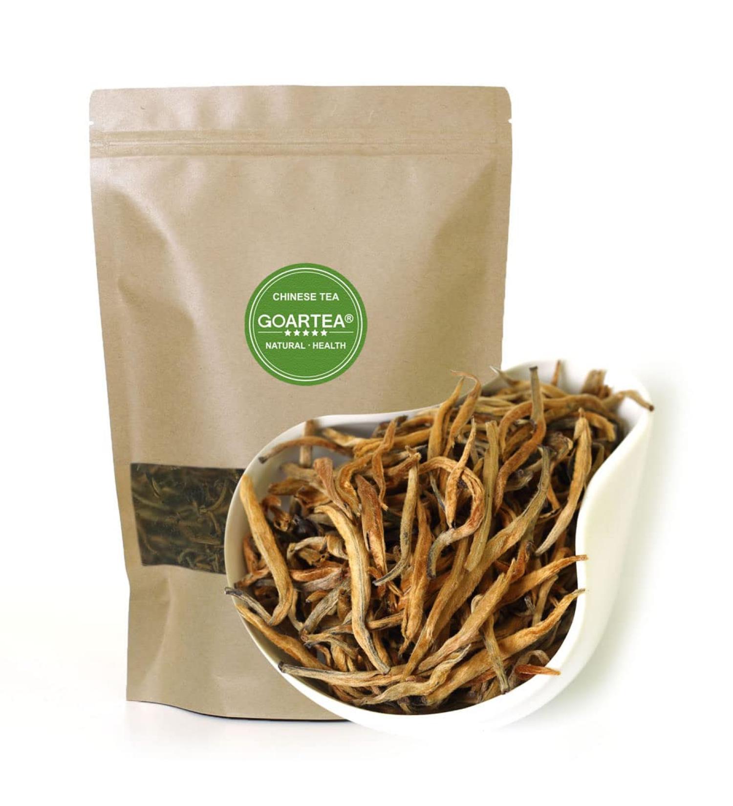 GOARTEA Noir Th - 500g (17.6 Oz) Nonpareil Supreme Yunnan FengQing Golden Buds Dian Hong Dianhong Chinese Black Tea noir - Buy Online on GoSupps.com