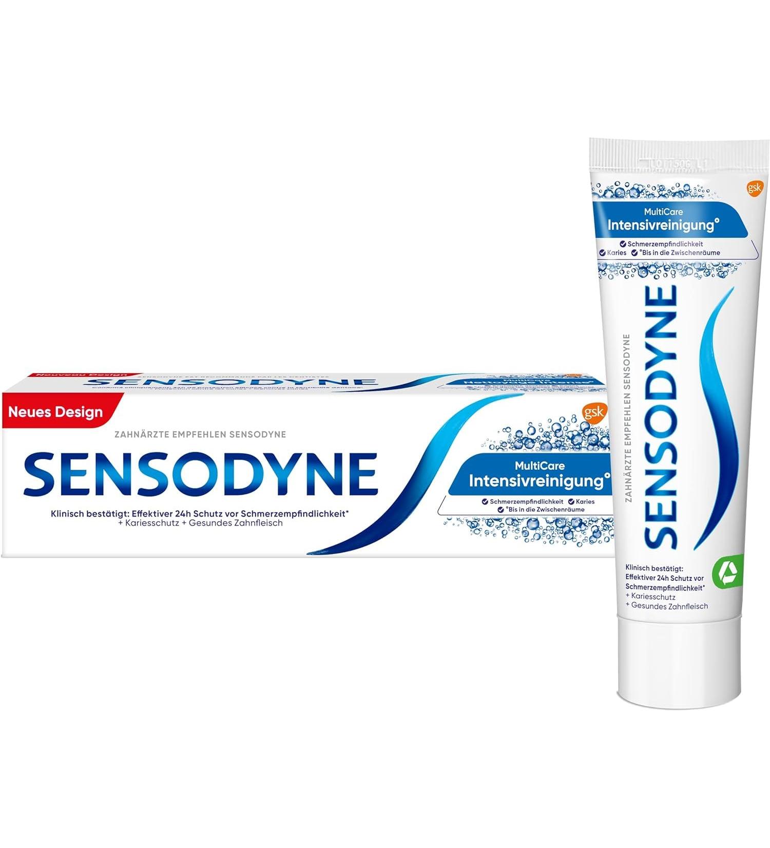 Sensodyne MultiCare Intensive Cleaning Toothpaste 75ml | Daily Fluoride Formula for Sensitive Teeth - Shop Internationally - Buy Online on GoSupps.com