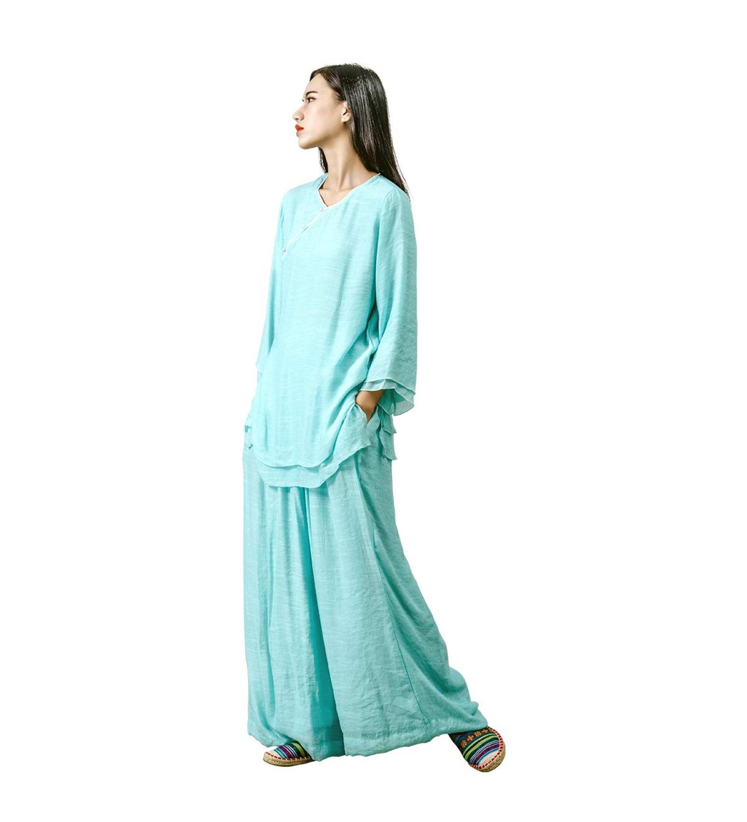 KSUA Women's Traditional Chinese Tai Chi Zen Meditation Uniform - Small Blue - Buy Online on GoSupps.com