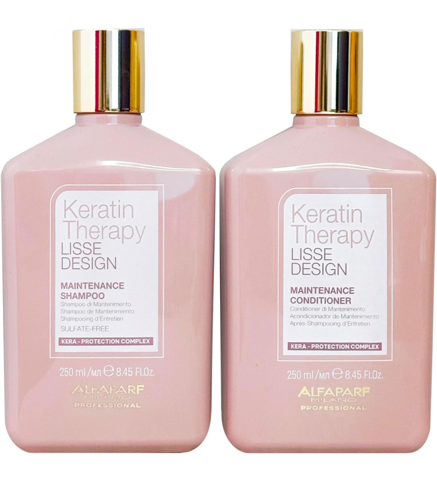 Alfaparf Lisse Design Keratin Shampoo & Conditioner 2x 250ml by AlfaParf - Buy Online on GoSupps.com