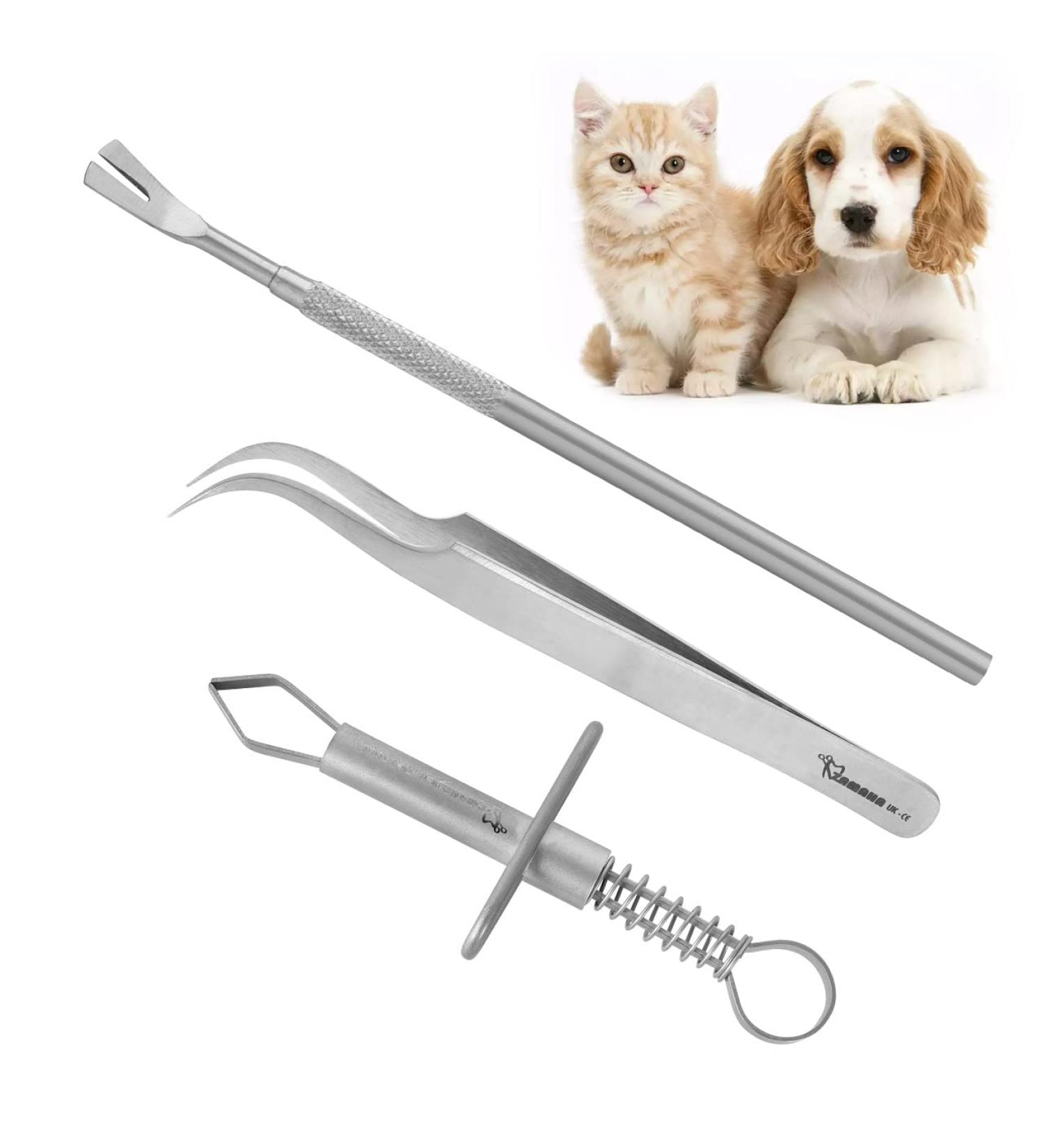 My AR store Professional Tick Tweezers for Dogs/Cats/Horses/Humans 3 Pcs Painlessly Tick Remover for Humans and Cats Pets - Buy Online on GoSupps.com