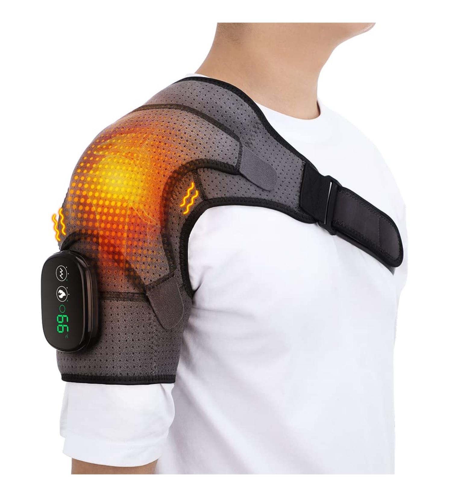 Buy Cordless Electric Shoulder Heating Pad Massager | Heated Wraps for Pain Relief | International Shipping - Buy Online on GoSupps.com
