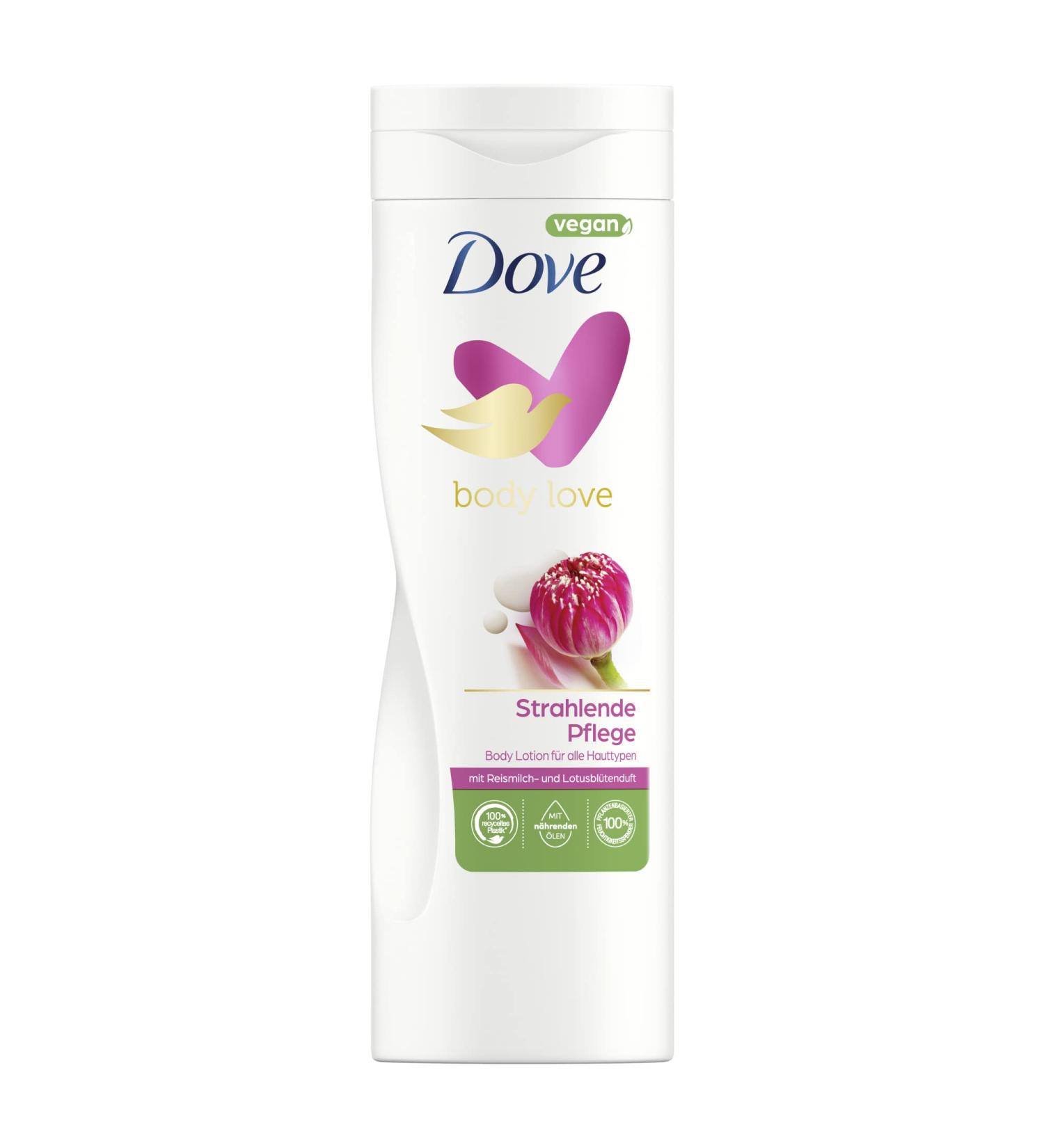 Dove Body Love Radiant Care Body Lotion 400ml - Silky-Soft Skin with Rice Milk & Lotus Blossom Fragrance - International Shipping Available - Buy Online on GoSupps.com