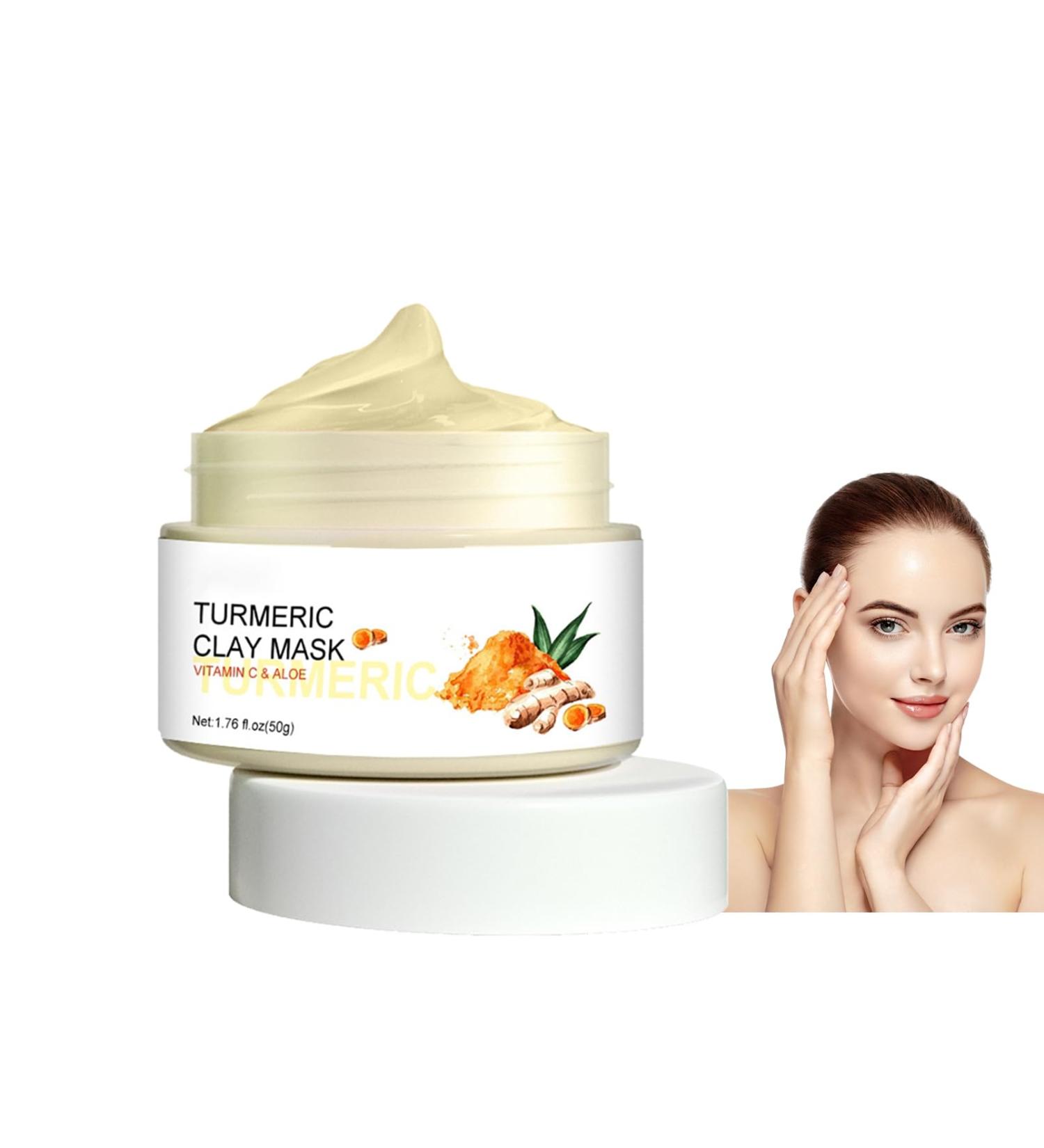Turmeric Dark Spot Masks Acne Treatment Hyperpigmentation Treatment Contain Turmeric Vitamin C and Kaolin Clay Deep Cleansing and Reduce Acne Dark Spots Face Masks Skincare. - Buy Online on GoSupps.com