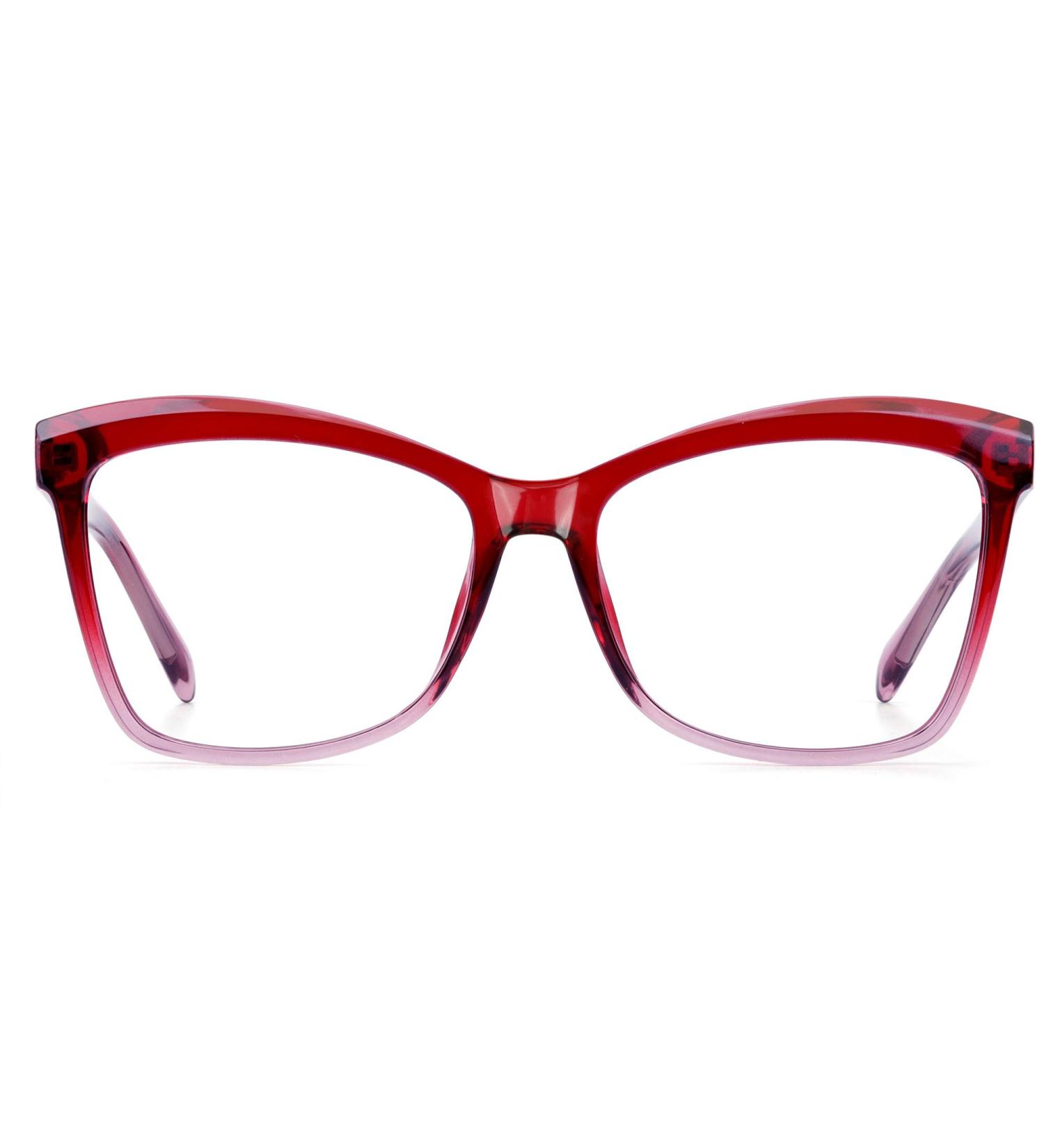 REECKEY Oversized Red Blue Light Blocking Glasses for Women - Square Eye Gaming & Computer Glasses with Anti-Blue Light Filter - Buy Online on GoSupps.com
