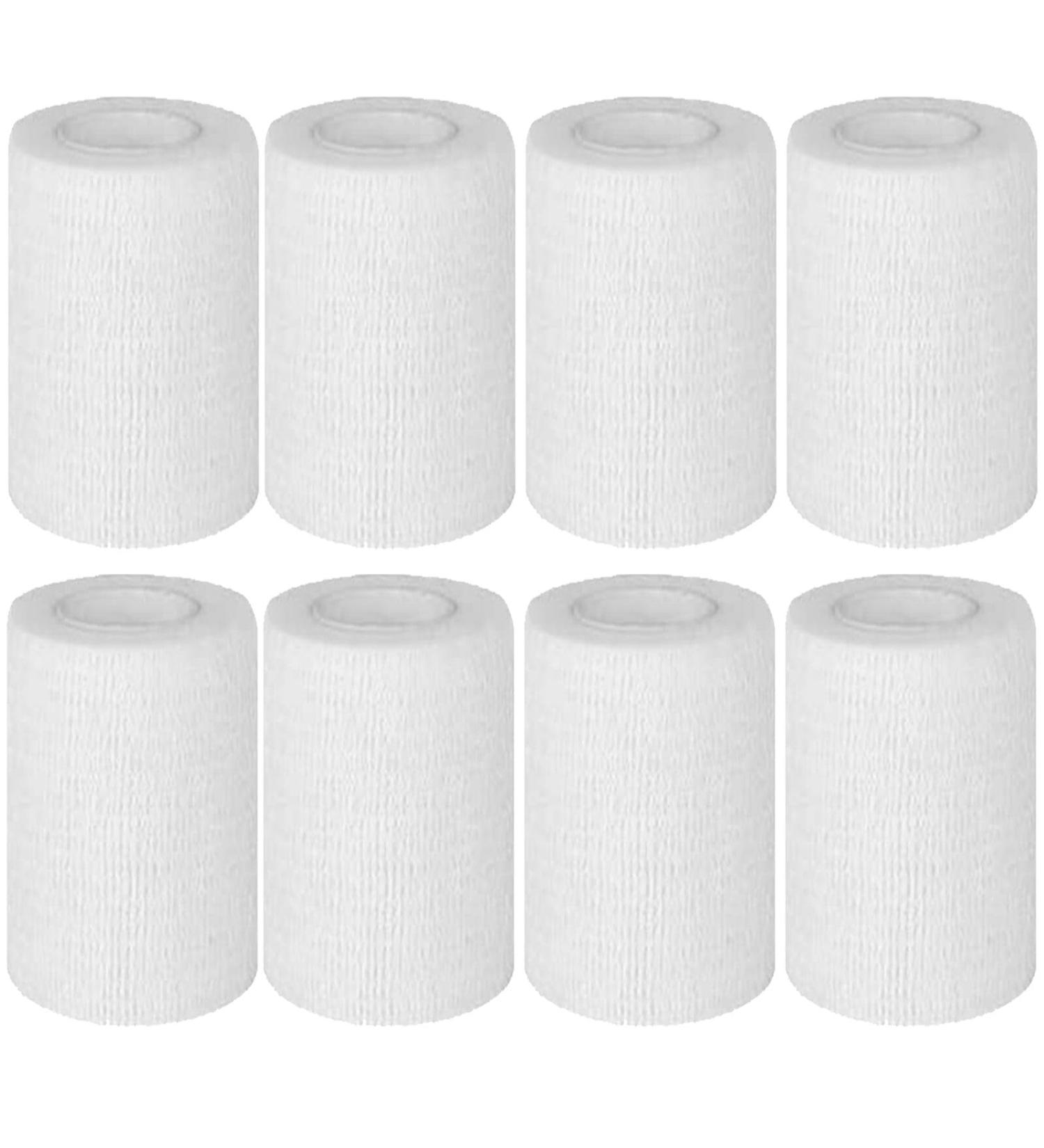ADMITRY 8 Rolls White Vet Wrap 7.5cm x 4.5m - Self Adhesive Cohesive Bandages for Pets, Dogs, Horses - Ideal for Sprains and Swelling - Buy Online on GoSupps.com